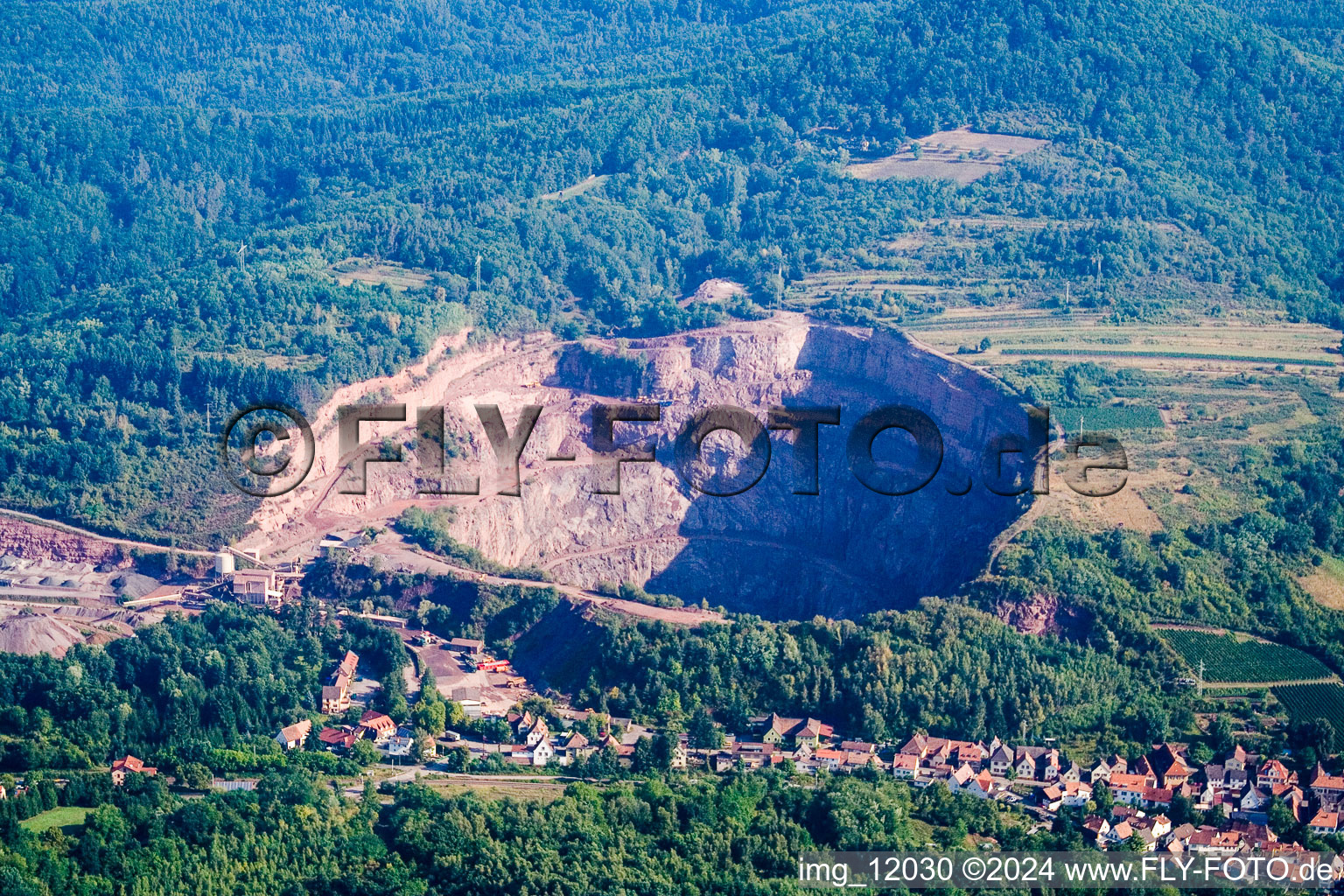 Albersweiler in the state Rhineland-Palatinate, Germany from the drone perspective