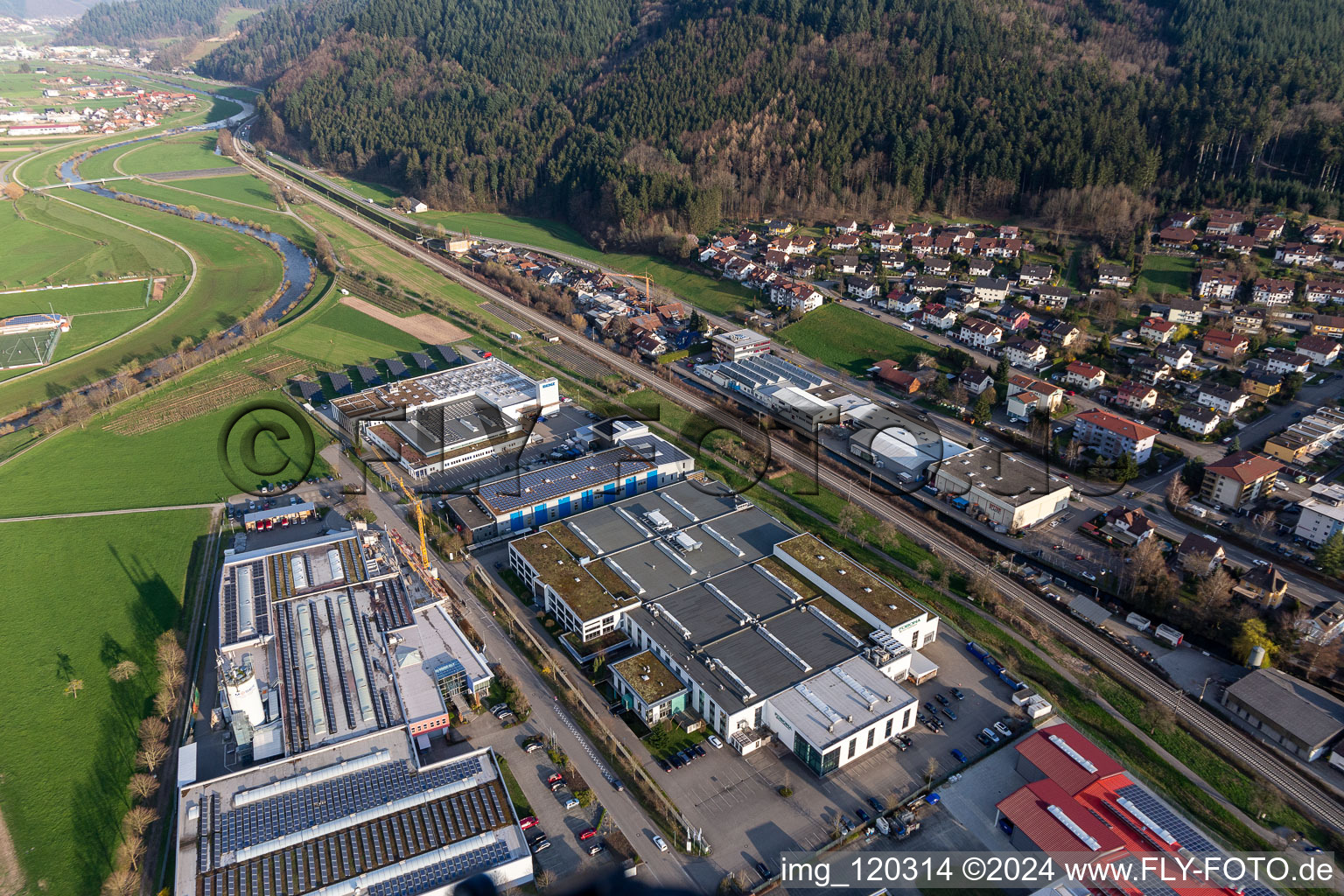 Company grounds and facilities of Foboha (Germany) GmbH in Haslach im Kinzigtal in the state Baden-Wuerttemberg, Germany