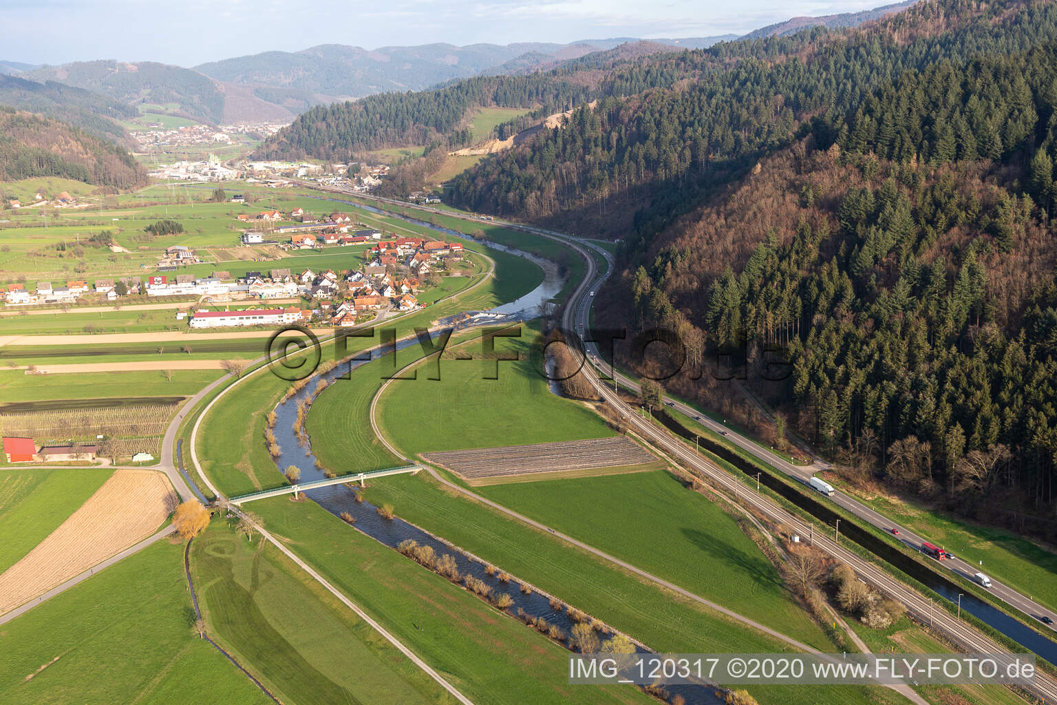 District Echau in Fischerbach in the state Baden-Wuerttemberg, Germany