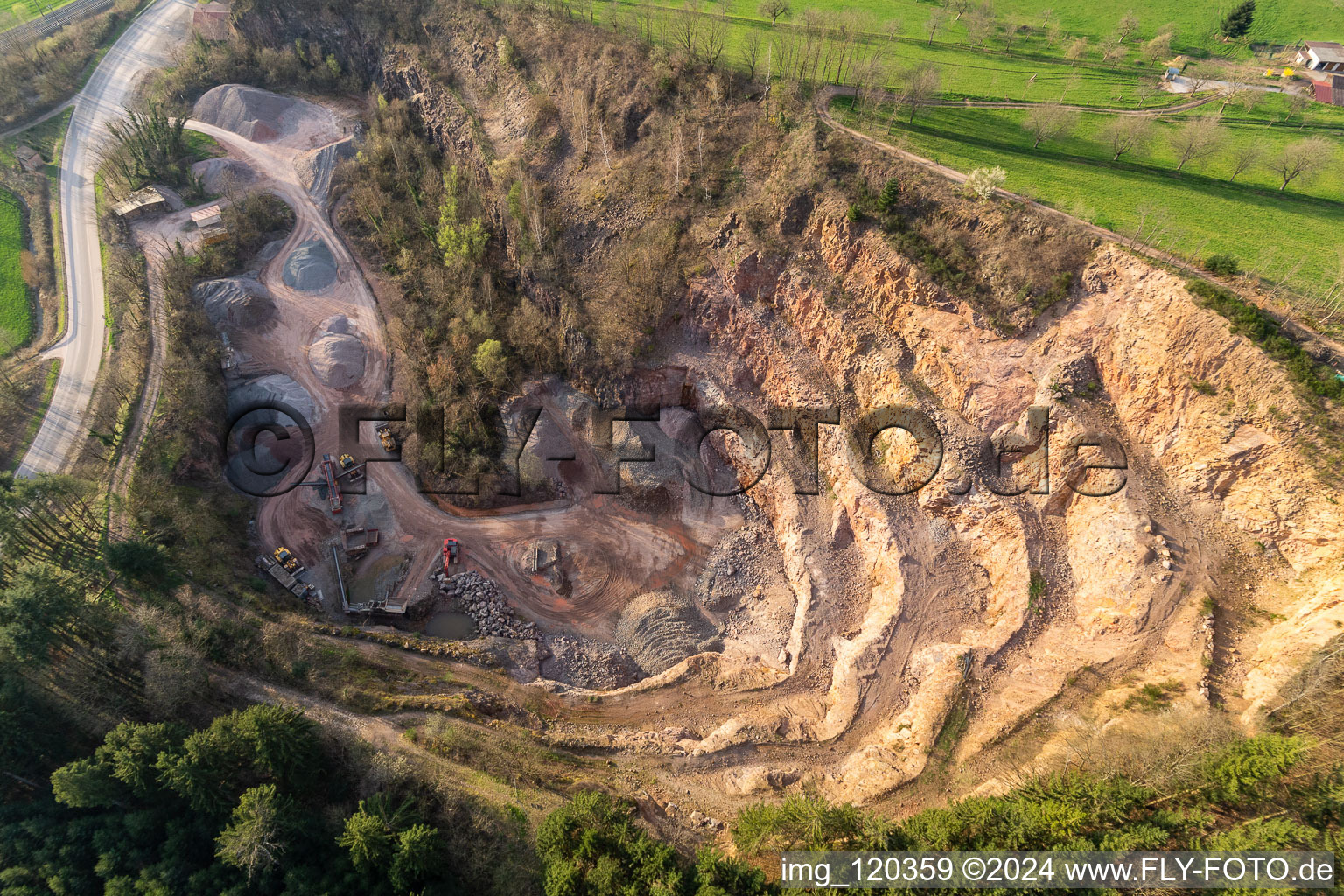 Quarry Gengenbach-Schwaibach in Gengenbach in the state Baden-Wuerttemberg, Germany