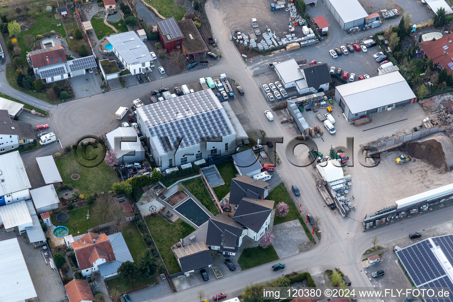 Ohlsbach in the state Baden-Wuerttemberg, Germany from above