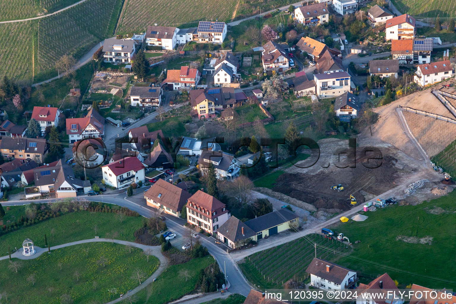 Aerial photograpy of Ortenberg in the state Baden-Wuerttemberg, Germany