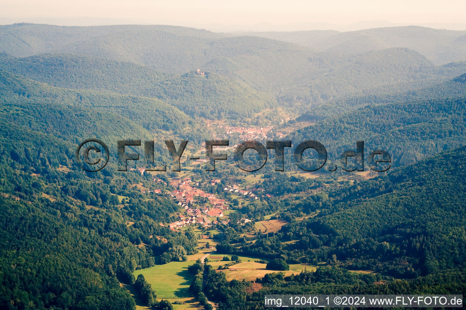 Ranschbach in the state Rhineland-Palatinate, Germany from the plane