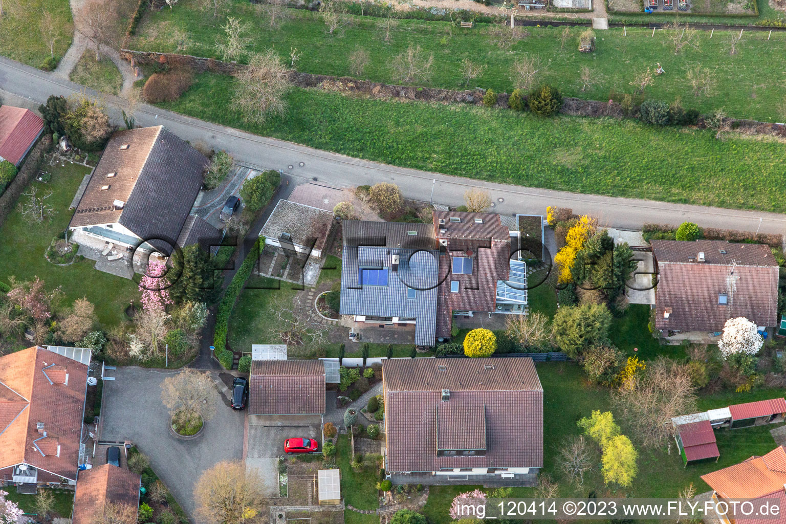 Aerial photograpy of District Fessenbach in Offenburg in the state Baden-Wuerttemberg, Germany