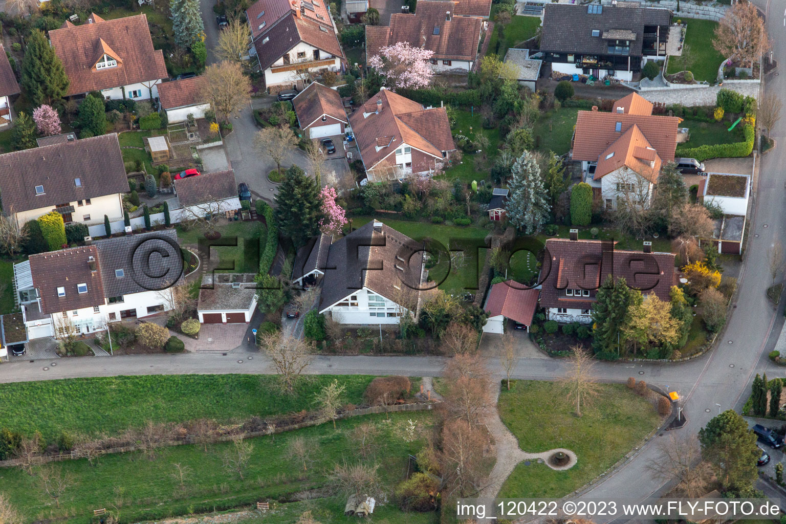 Aerial photograpy of In the Ries in the district Fessenbach in Offenburg in the state Baden-Wuerttemberg, Germany