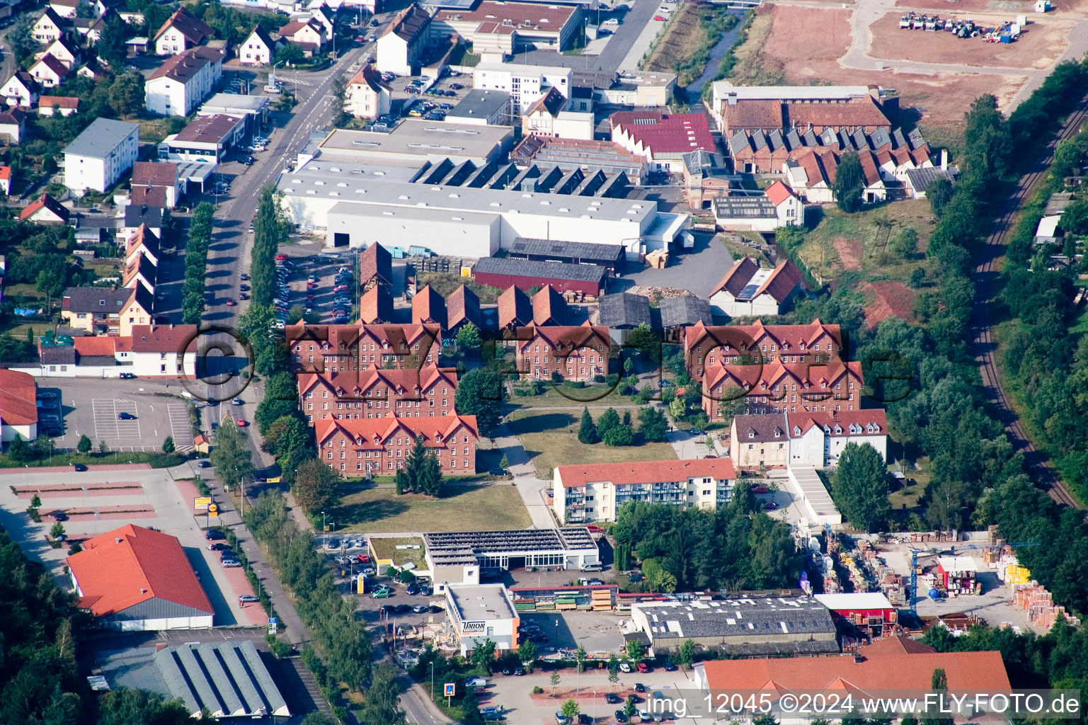 Industrial and commercial area of STABILA Messgeraete in Annweiler am Trifels in the state Rhineland-Palatinate