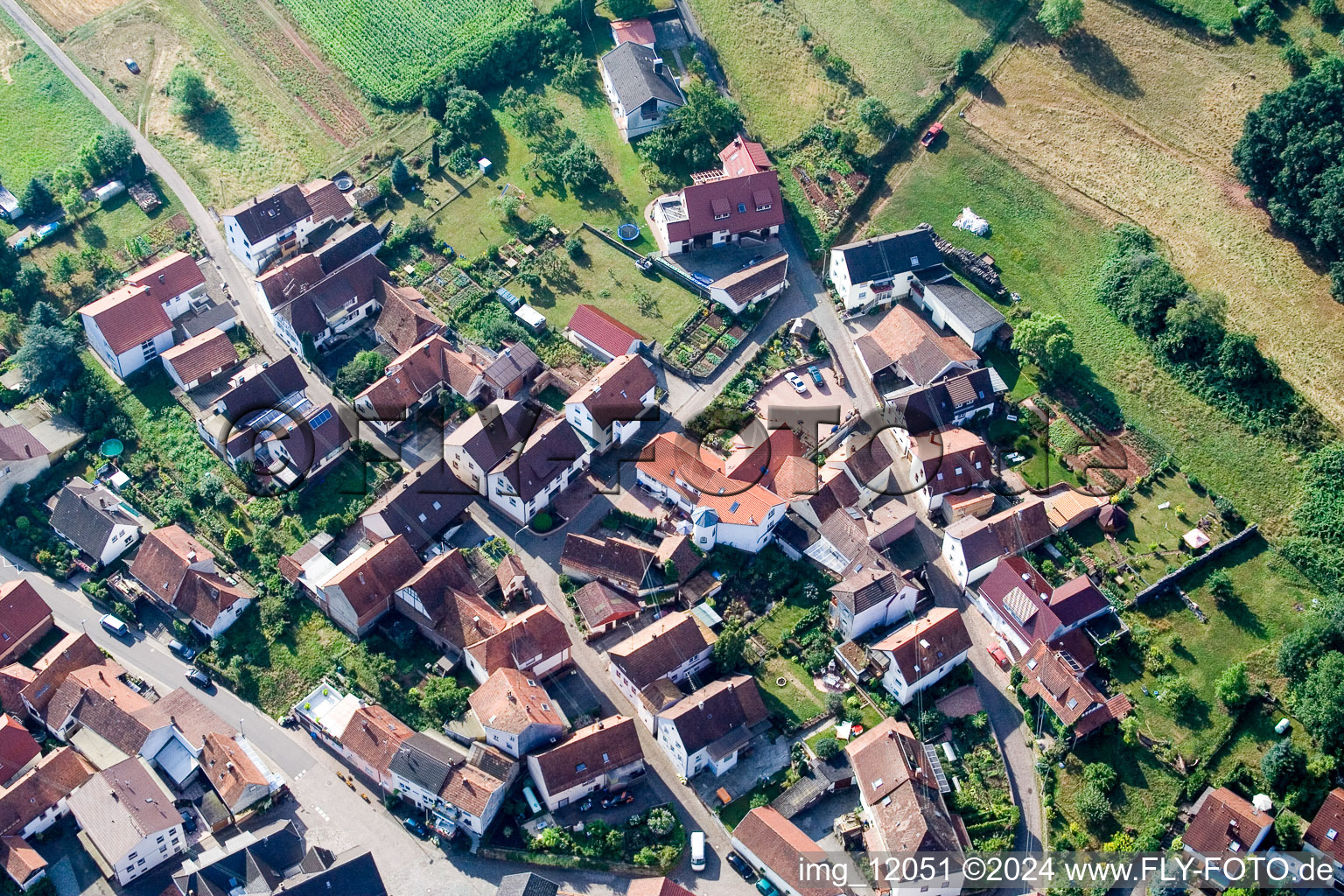 Drone image of District Gräfenhausen in Annweiler am Trifels in the state Rhineland-Palatinate, Germany