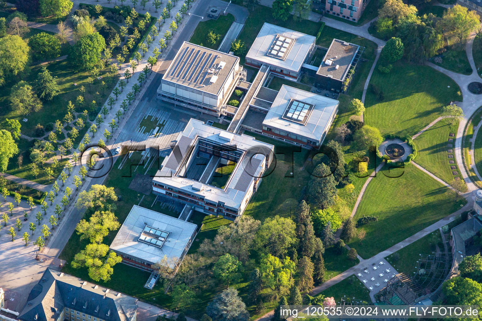 Court- Building complex of the " Bundesverfassungsgericht " on Schlossbezirk in Karlsruhe in the state Baden-Wurttemberg, Germany