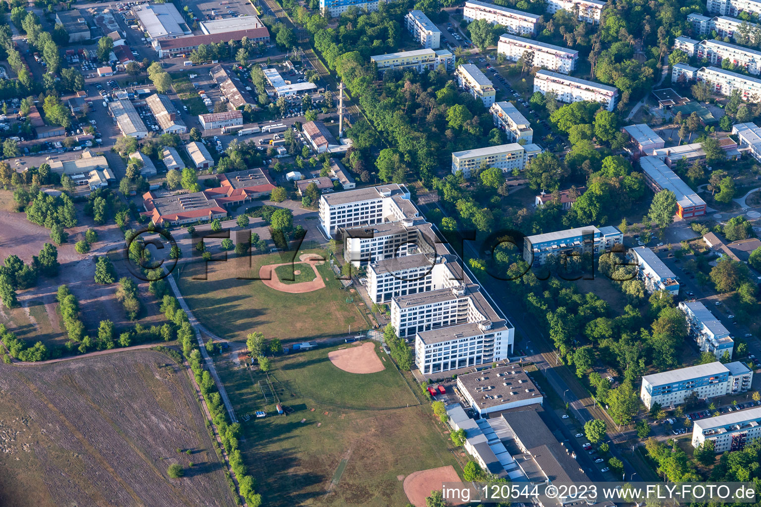 Cooperative university on Erzbergerstrasse in the district Nordstadt in Karlsruhe in the state Baden-Wuerttemberg, Germany
