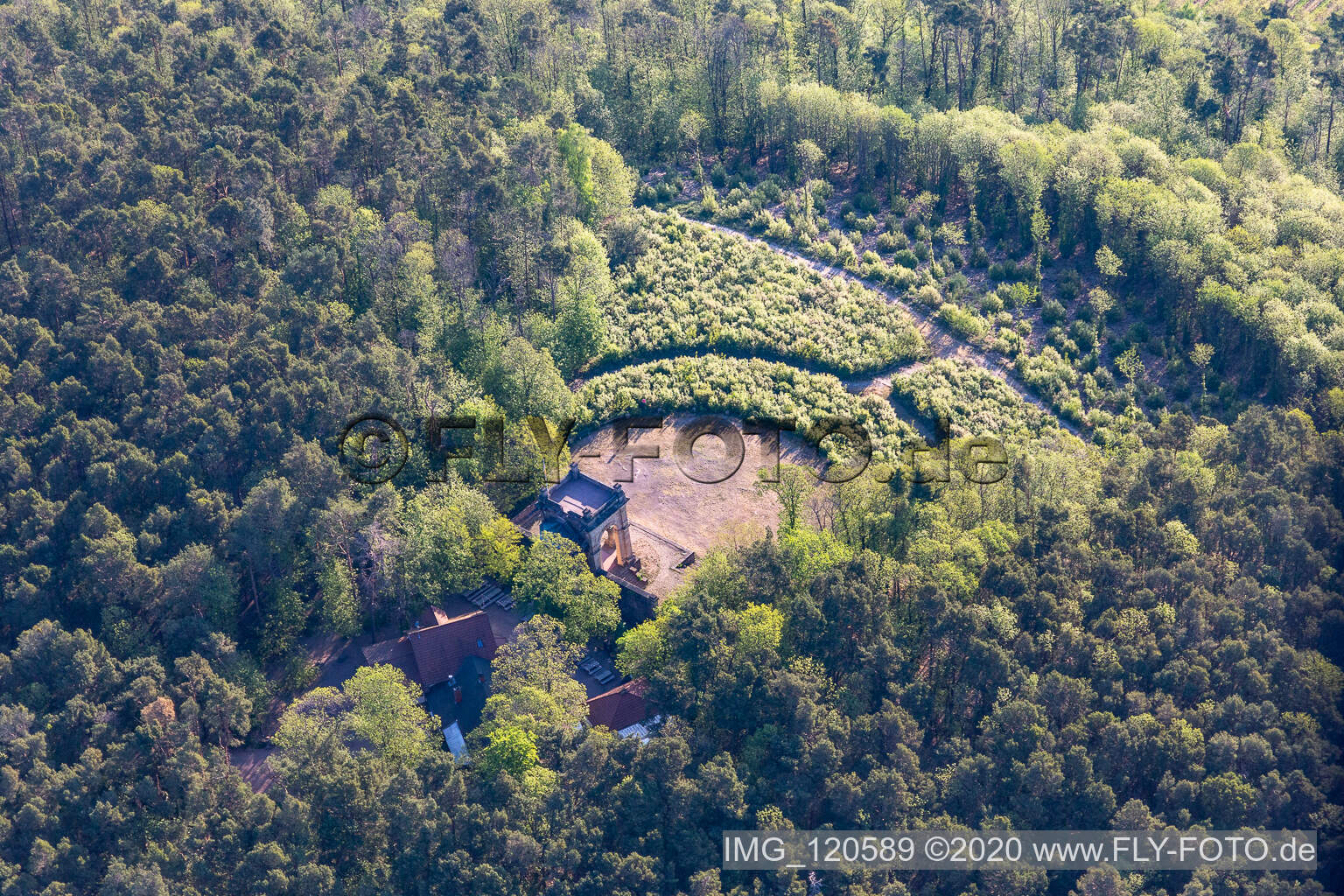 Aerial photograpy of Peace Memorial in Edenkoben in the state Rhineland-Palatinate, Germany