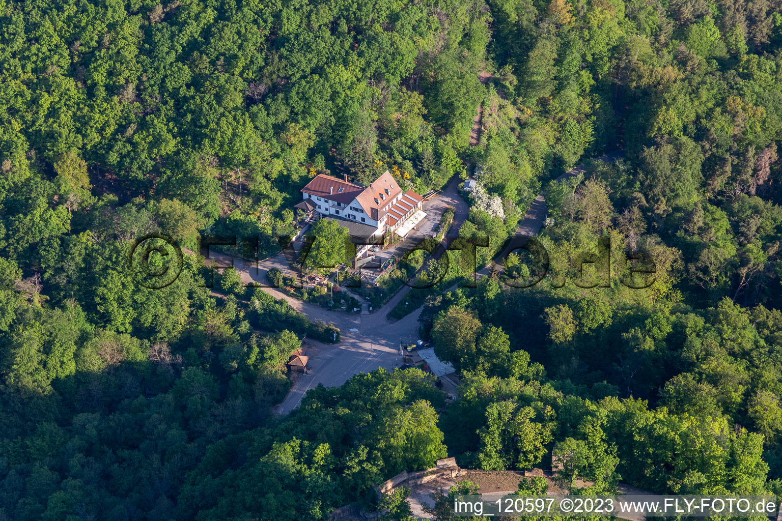 Rittersberg Castle Inn in the district Hambach an der Weinstraße in Neustadt an der Weinstraße in the state Rhineland-Palatinate, Germany