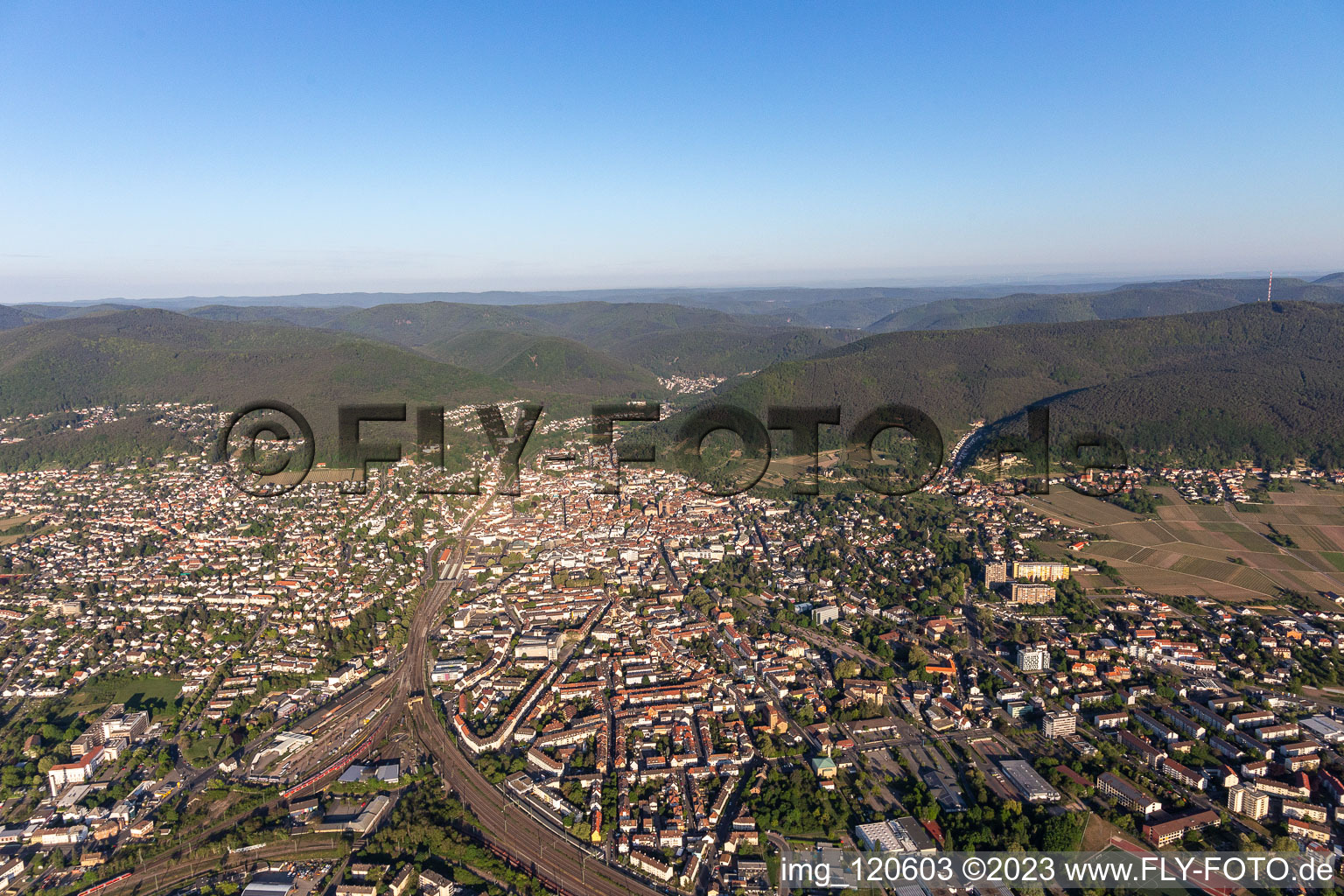 Gleisdreieck and Speyerbachtal in Neustadt an der Weinstraße in the state Rhineland-Palatinate, Germany