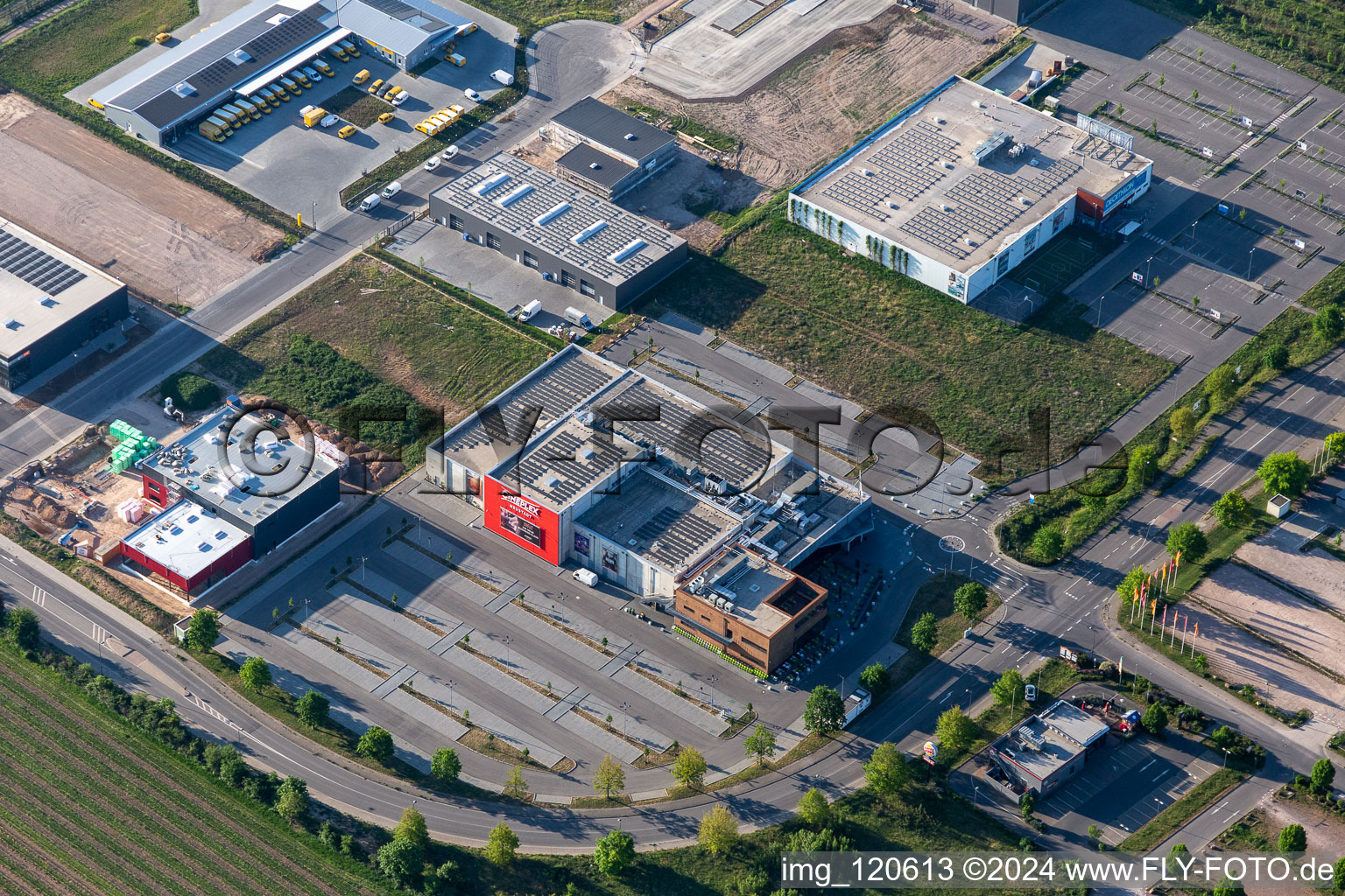 Building of the cinema - movie theater Cineplex Neustadt in Neustadt an der Weinstrasse in the state Rhineland-Palatinate, Germany