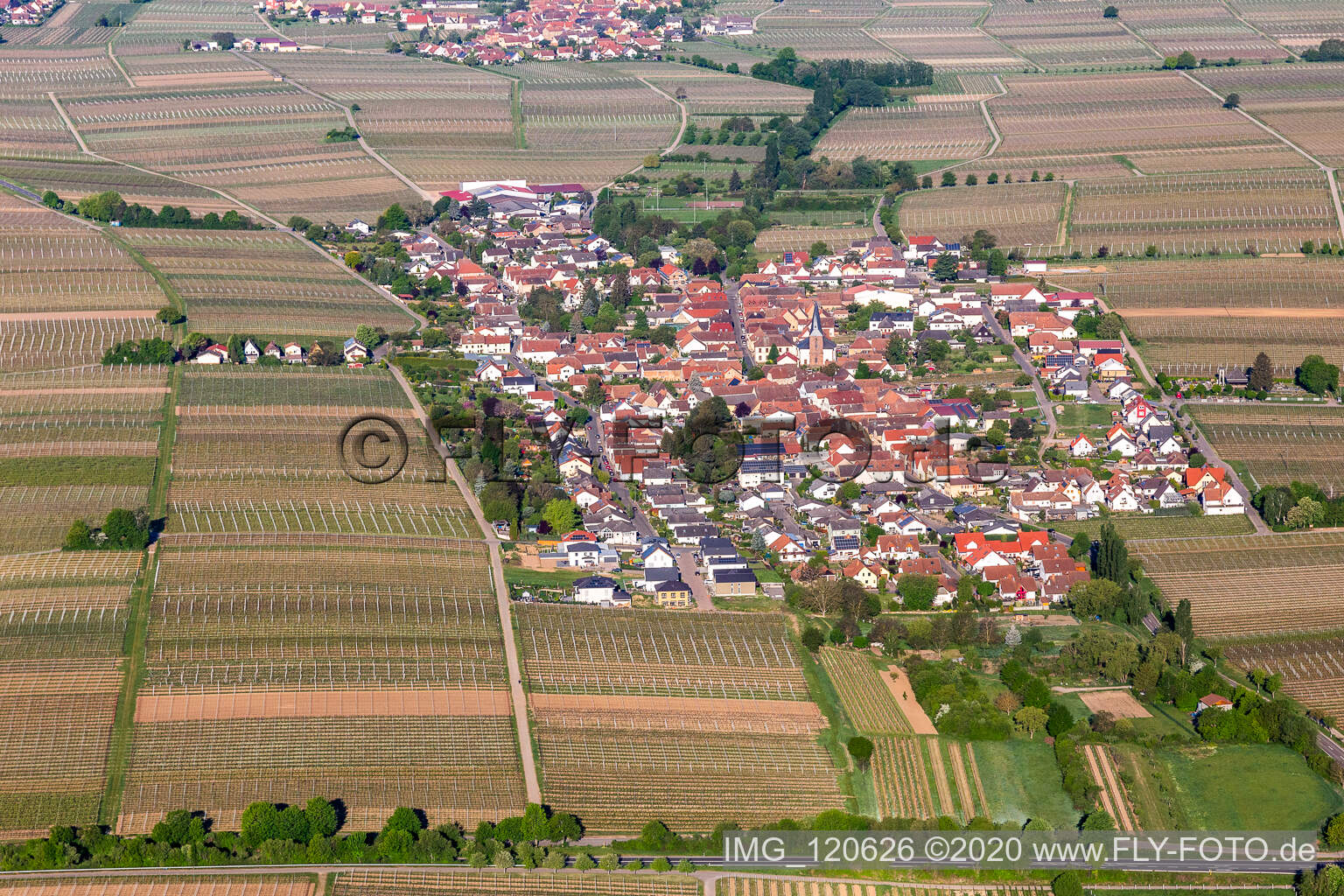 Roschbach in the state Rhineland-Palatinate, Germany from above