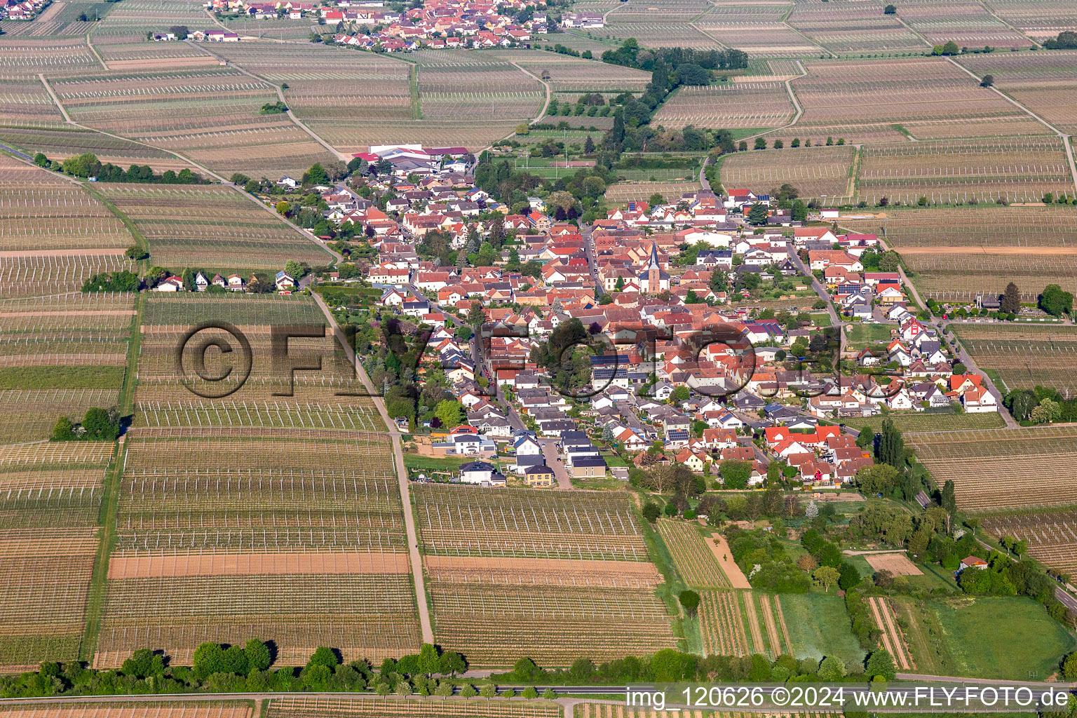 Roschbach in the state Rhineland-Palatinate, Germany from above