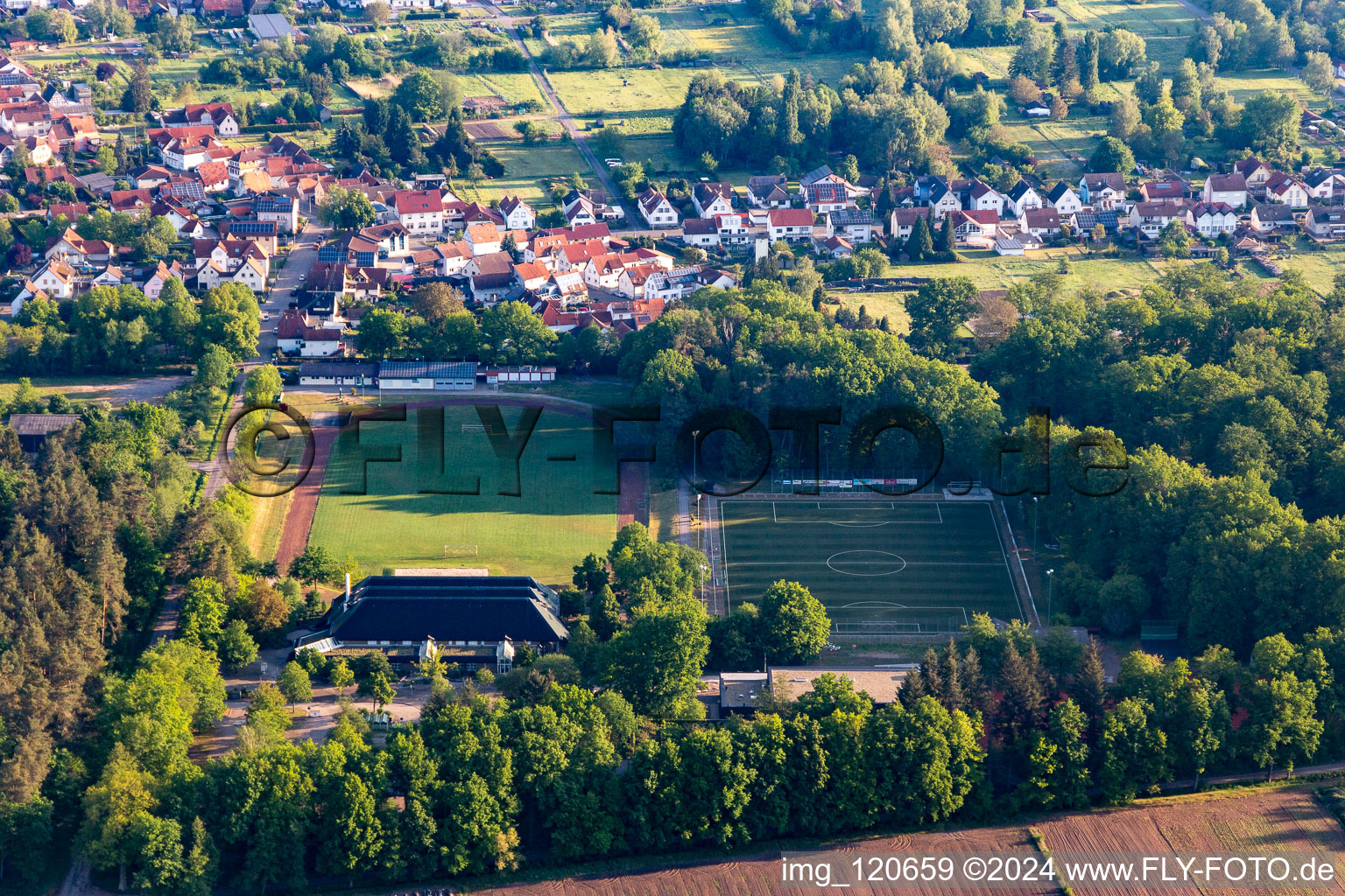 Stadium TUS Schaidt in the district Schaidt in Wörth am Rhein in the state Rhineland-Palatinate, Germany