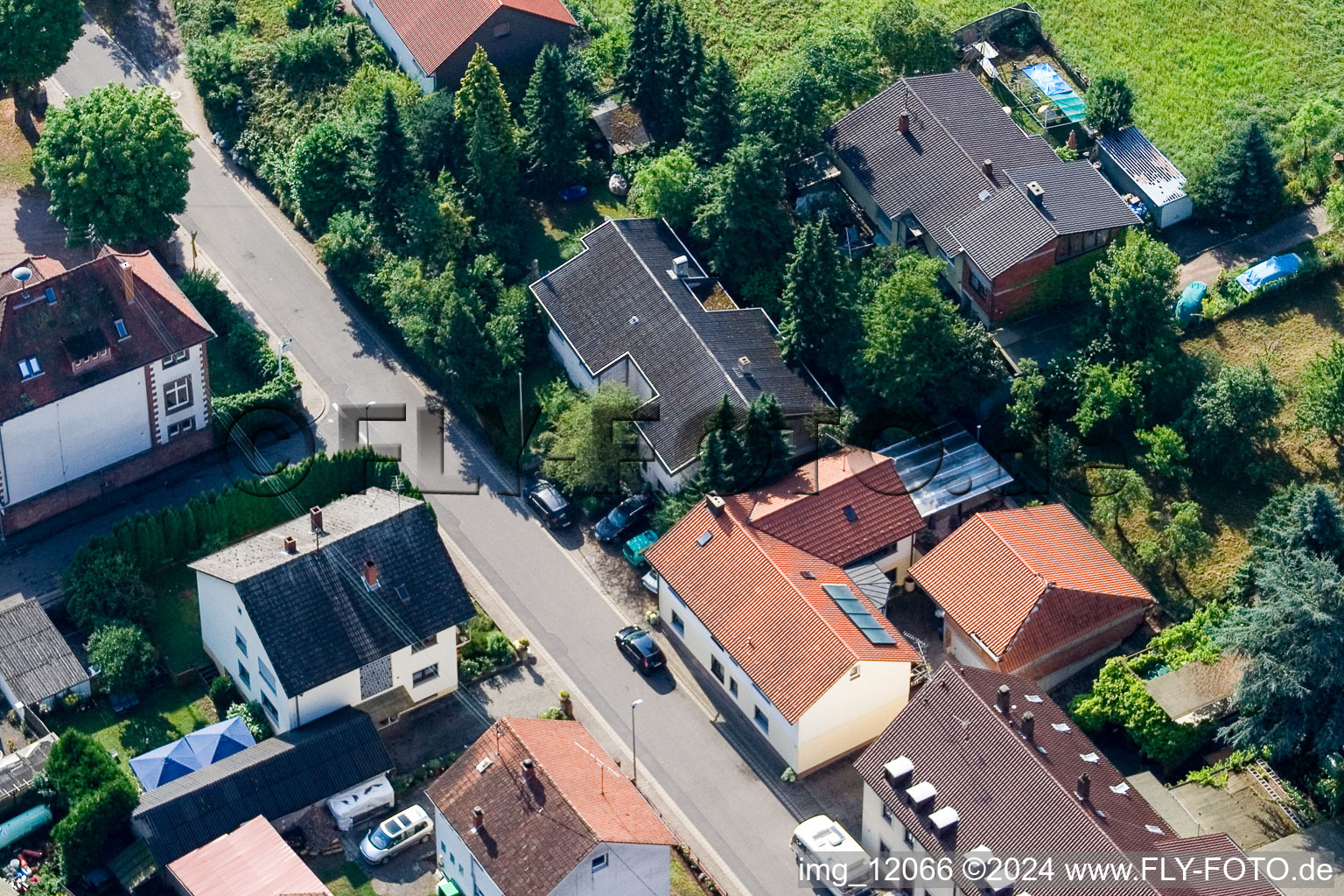 District Gräfenhausen in Annweiler am Trifels in the state Rhineland-Palatinate, Germany out of the air