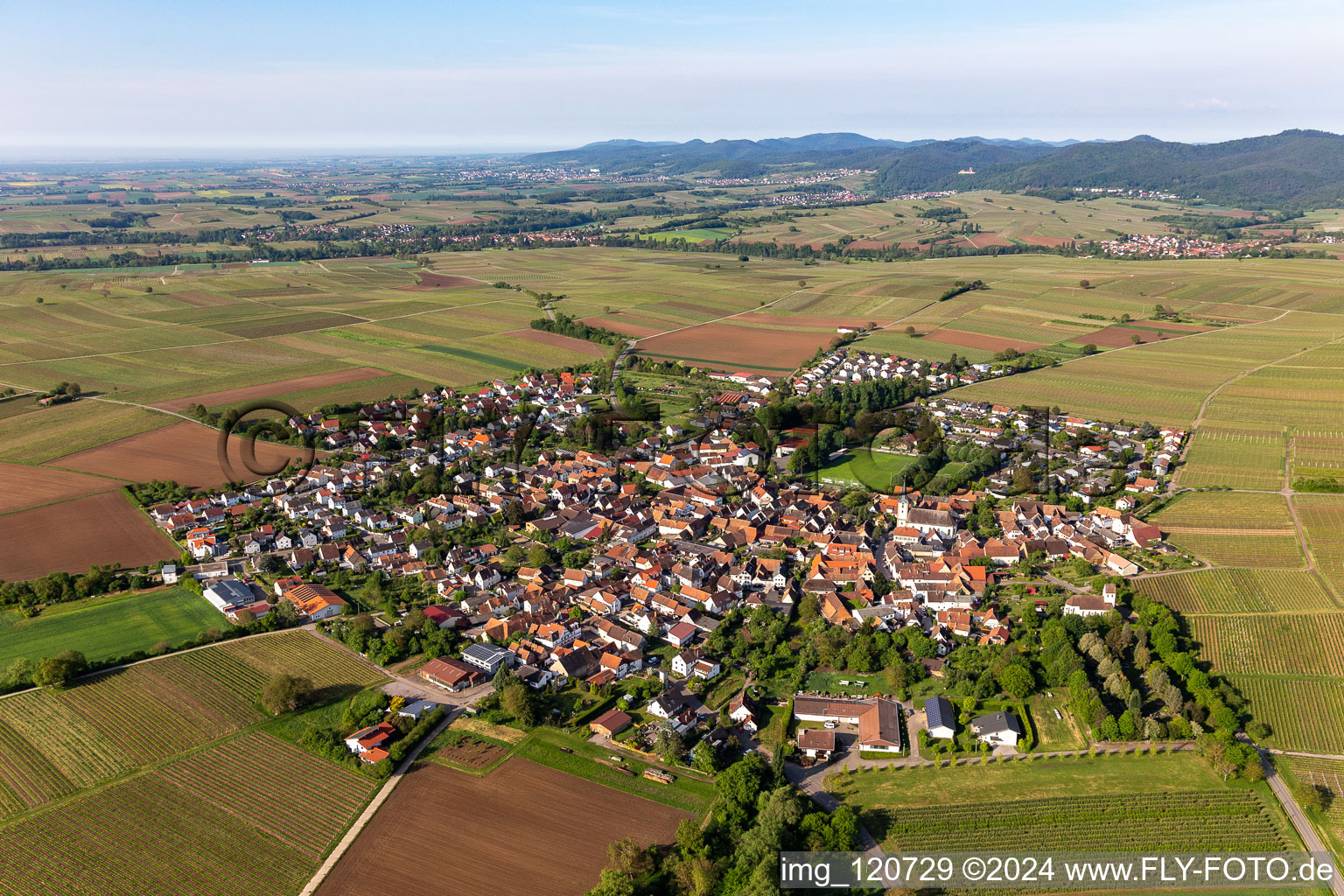 District Mörzheim in Landau in der Pfalz in the state Rhineland-Palatinate, Germany seen from a drone