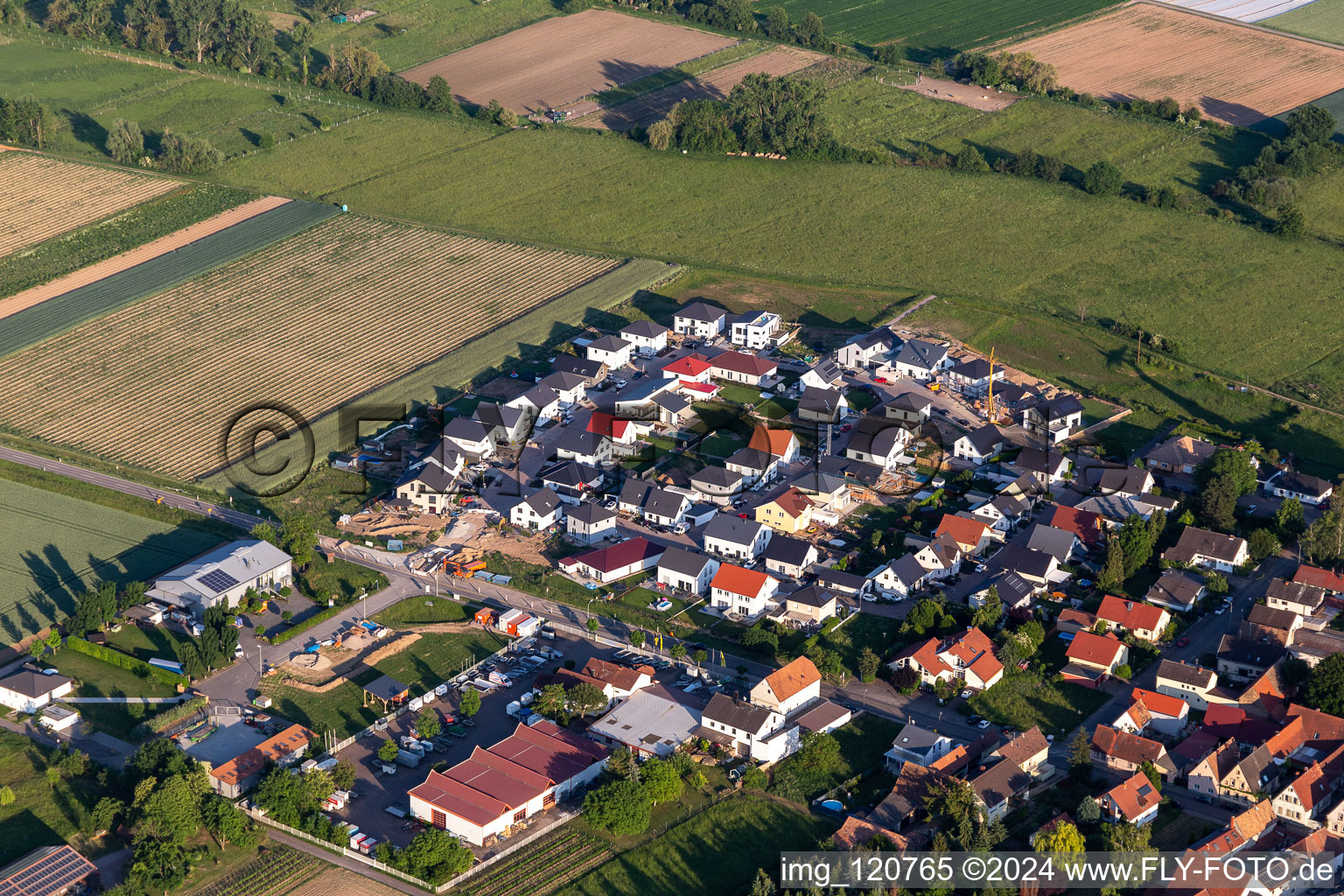 Bird's eye view of Altdorf in the state Rhineland-Palatinate, Germany