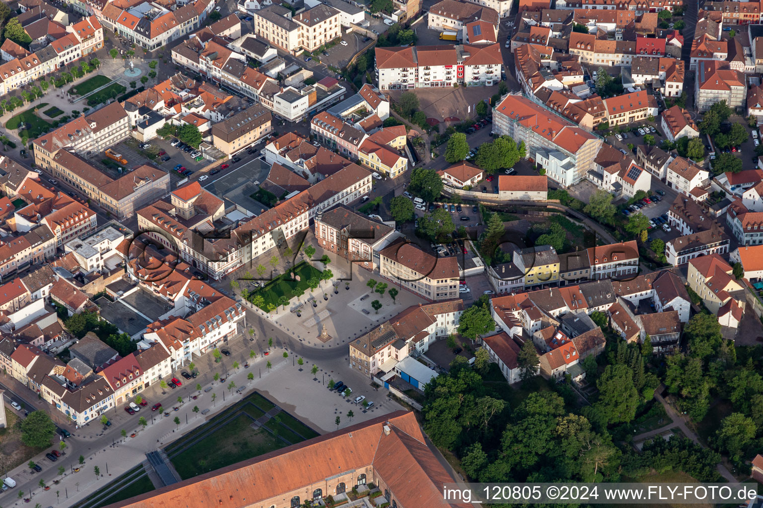 Luitpoldplatz, district administration in Germersheim in the state Rhineland-Palatinate, Germany