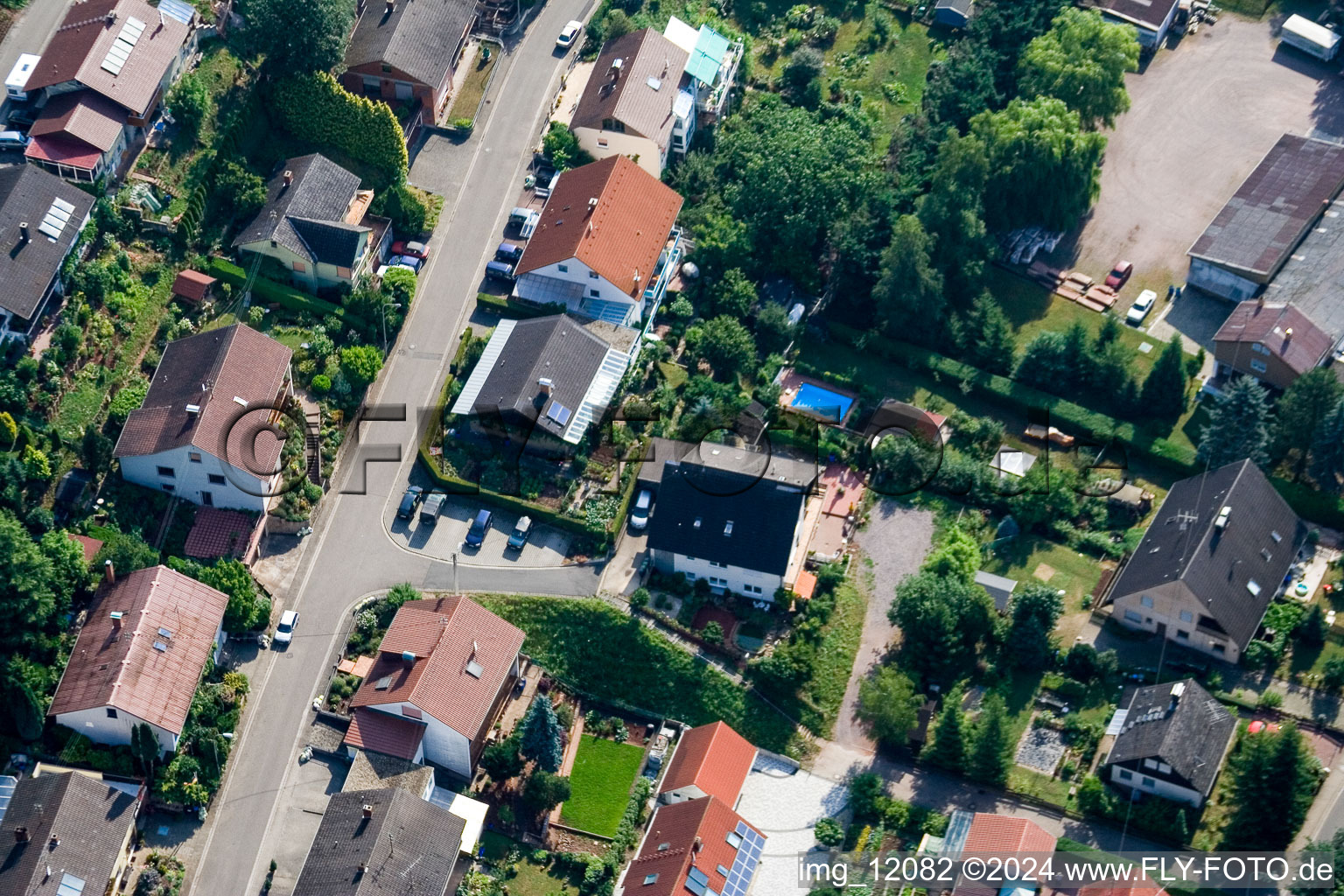 District Gräfenhausen in Annweiler am Trifels in the state Rhineland-Palatinate, Germany out of the air