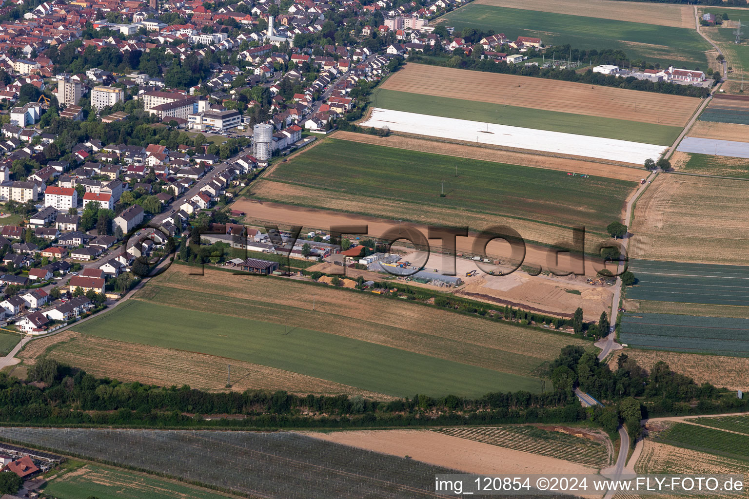 Drone recording of Kandel in the state Rhineland-Palatinate, Germany