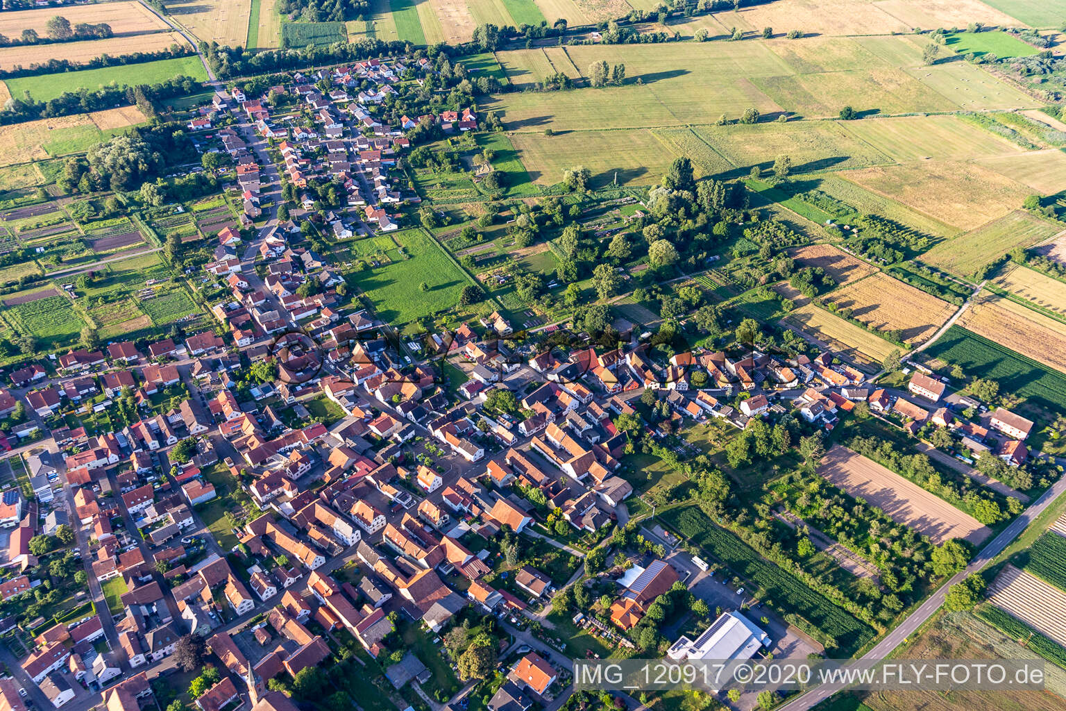 Drone image of Kapsweyer in the state Rhineland-Palatinate, Germany