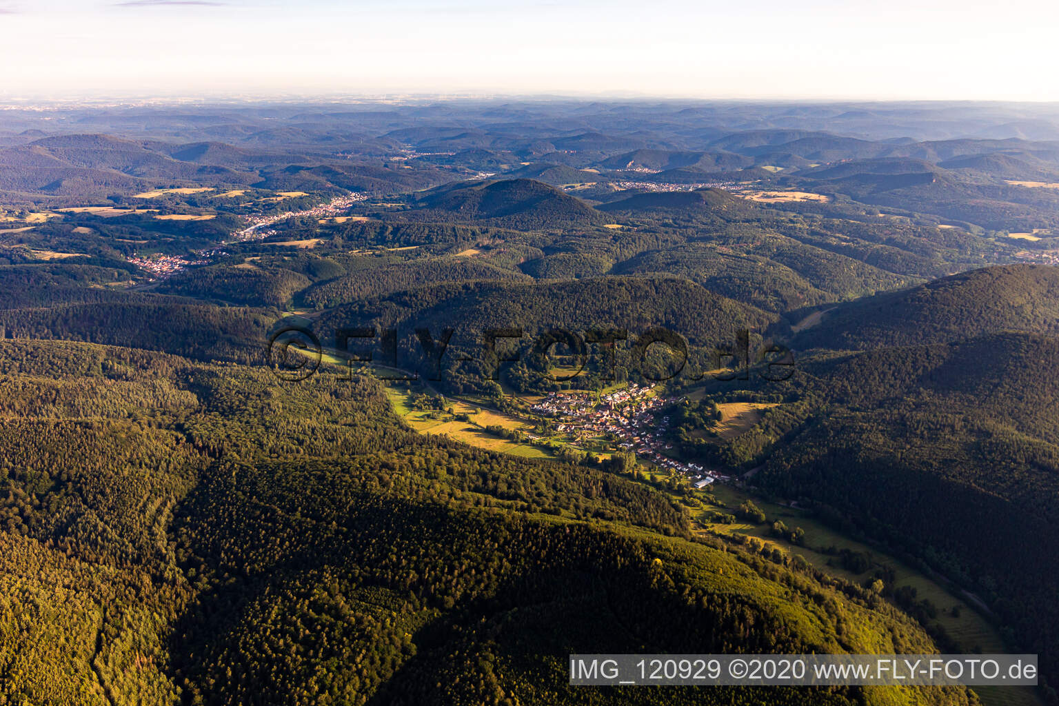 Bobenthal in the state Rhineland-Palatinate, Germany from above