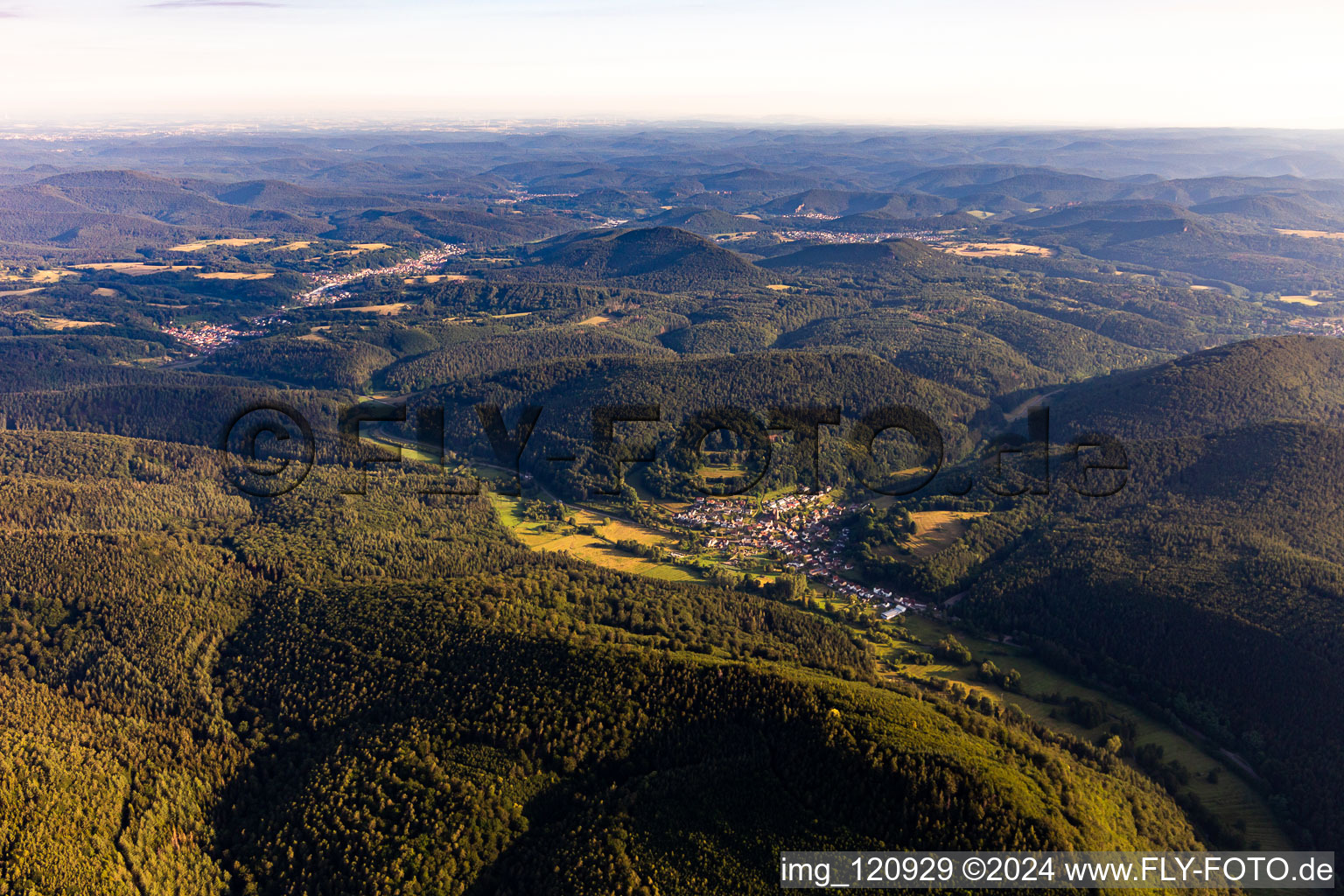 Bobenthal in the state Rhineland-Palatinate, Germany from above