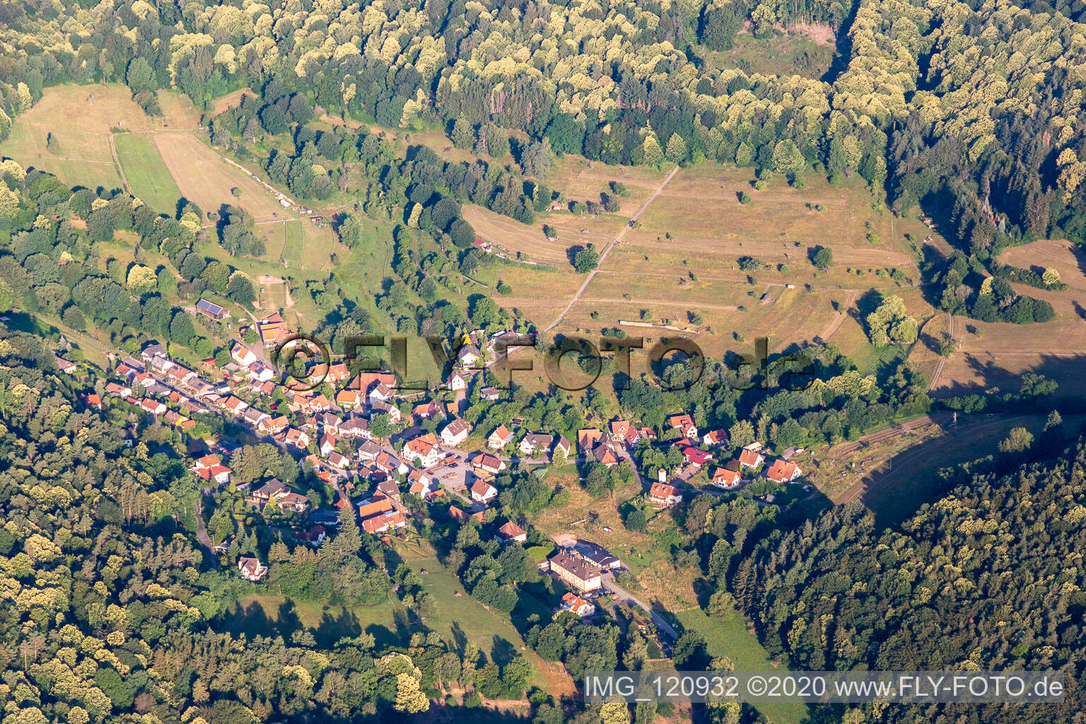 Aerial photograpy of Nothweiler in the state Rhineland-Palatinate, Germany