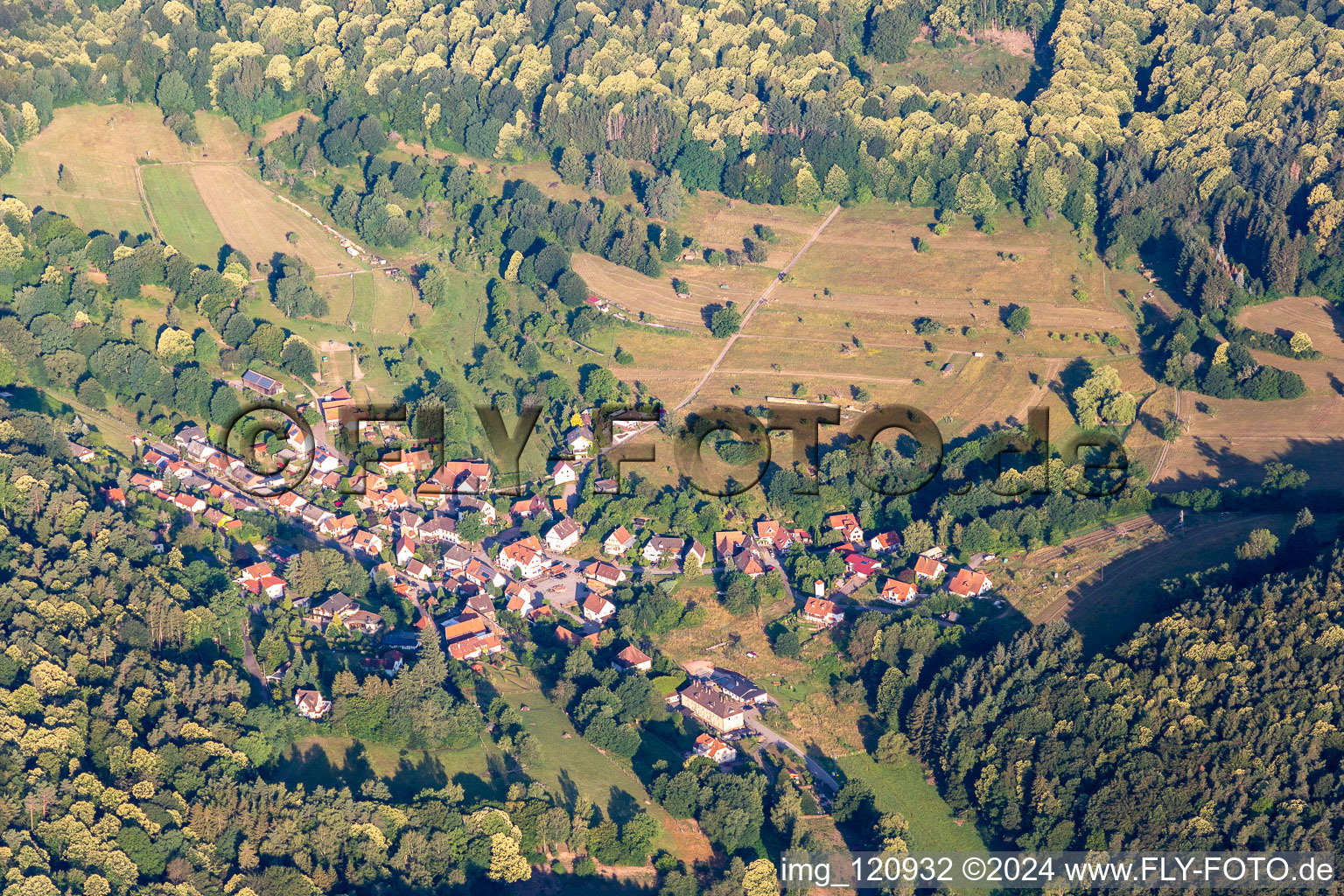 Aerial photograpy of Nothweiler in the state Rhineland-Palatinate, Germany