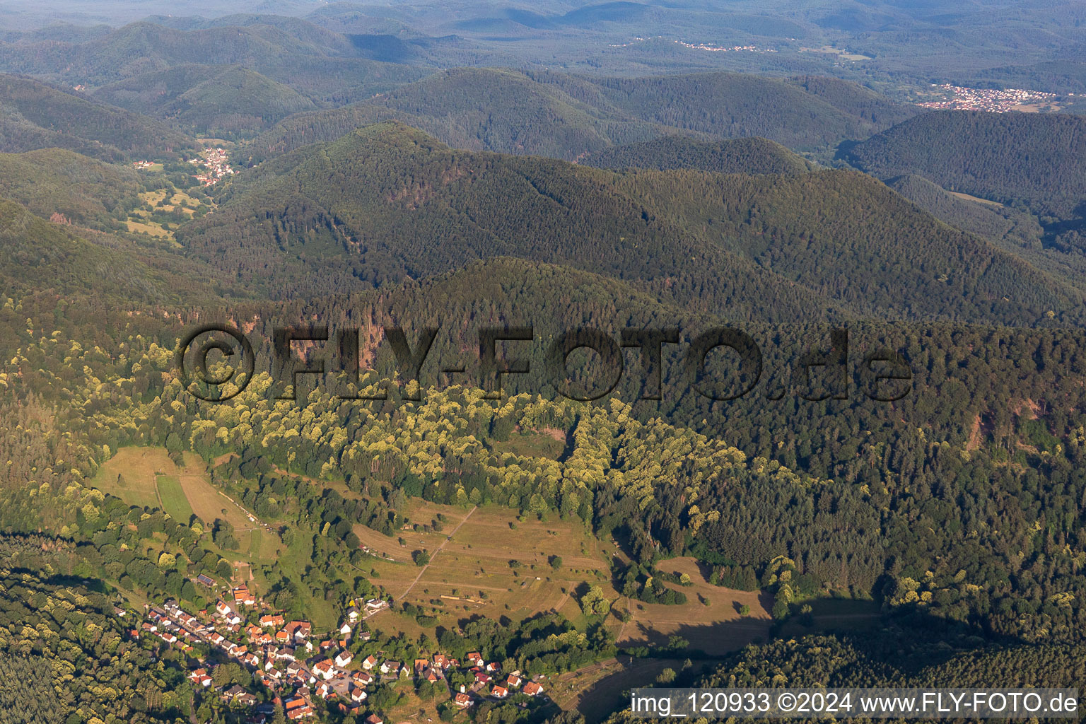 Oblique view of Nothweiler in the state Rhineland-Palatinate, Germany