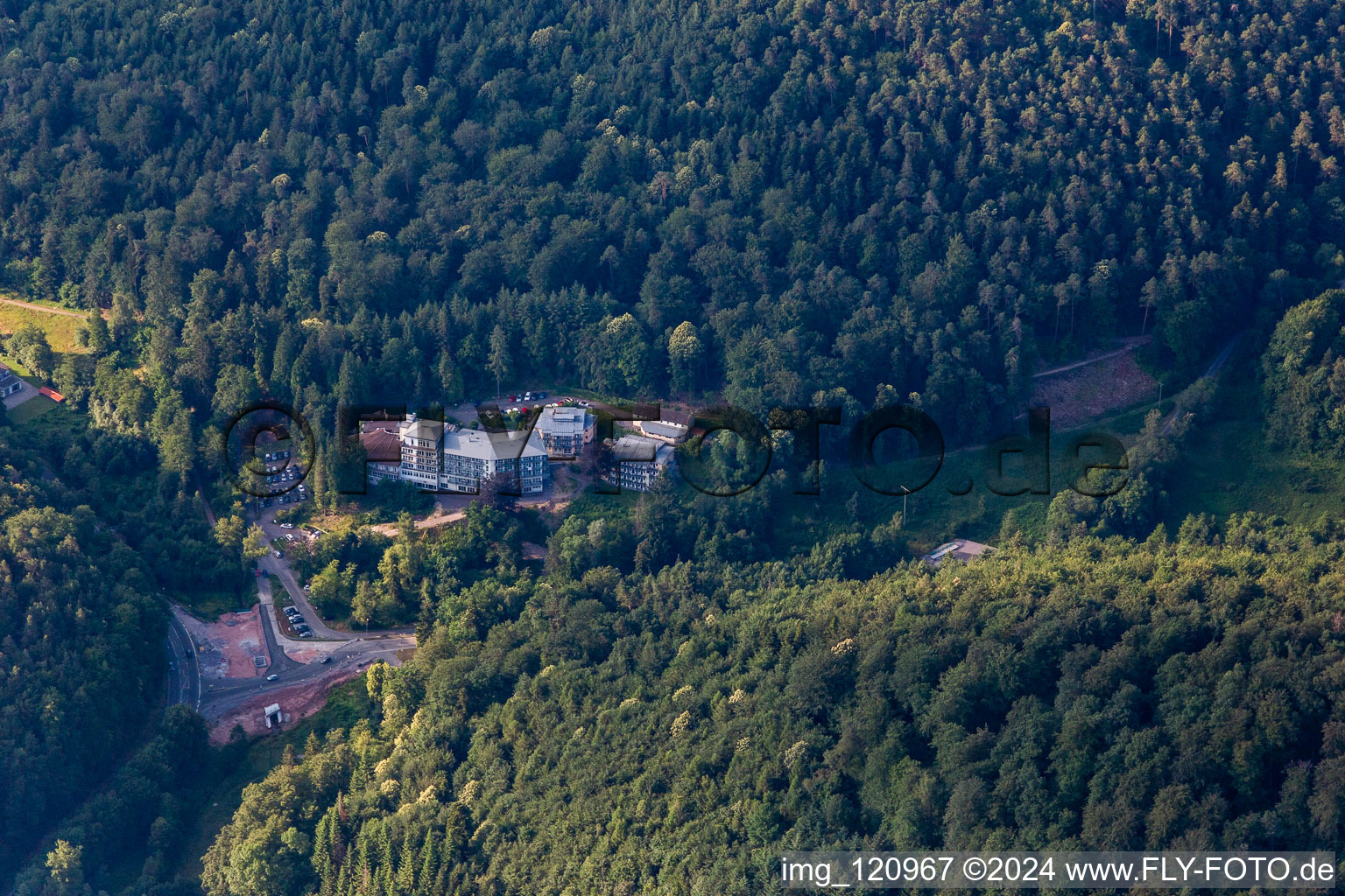 Aerial photograpy of Celenus Park Clinic in Bad Bergzabern in the state Rhineland-Palatinate, Germany