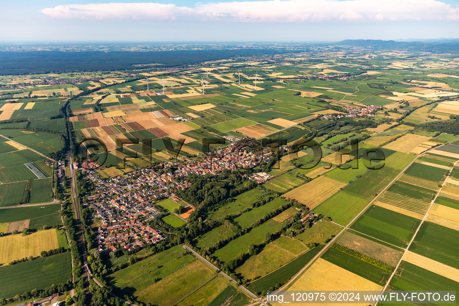 Aerial photograpy of Winden in the state Rhineland-Palatinate, Germany