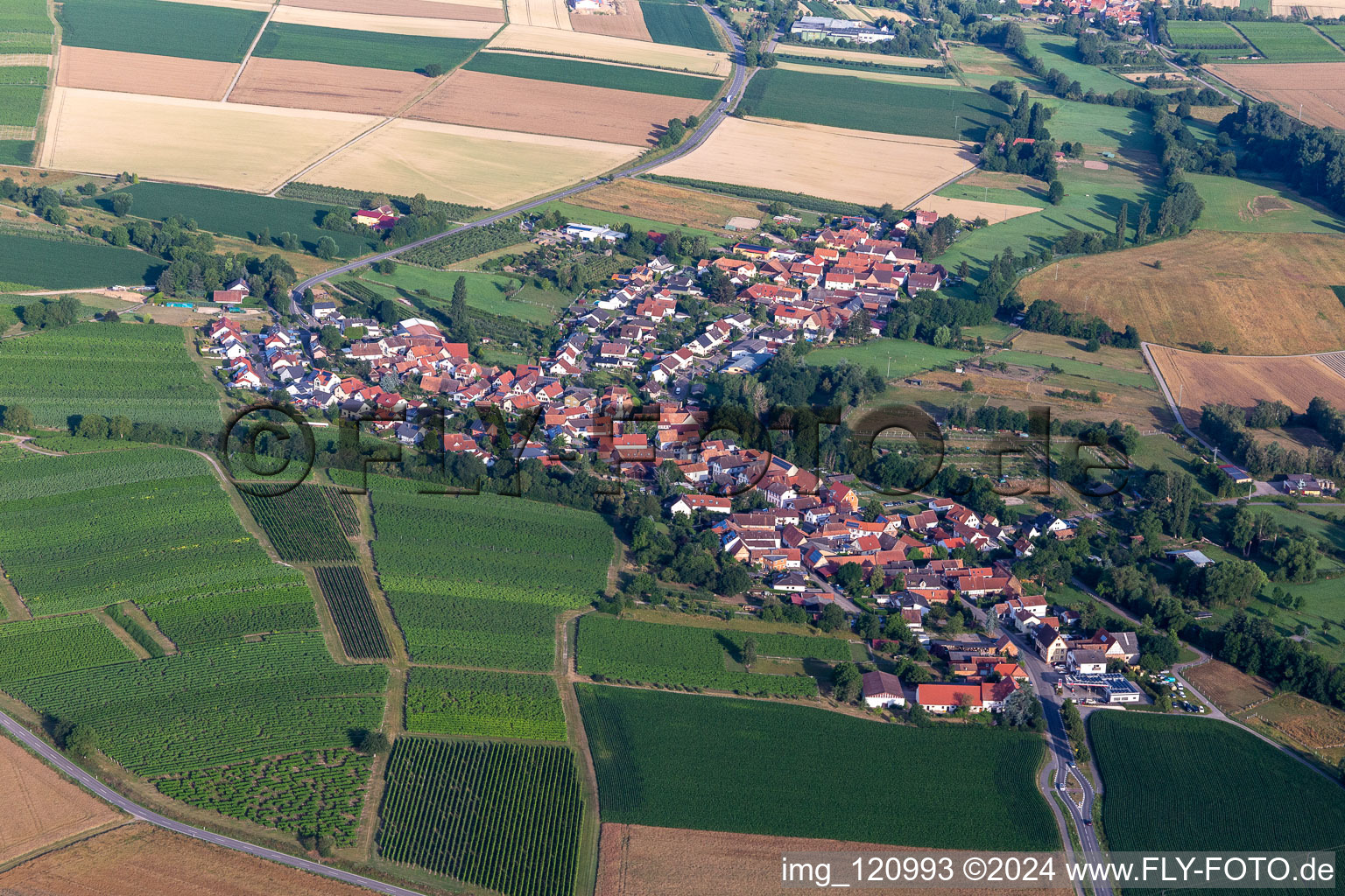 Dierbach in the state Rhineland-Palatinate, Germany out of the air