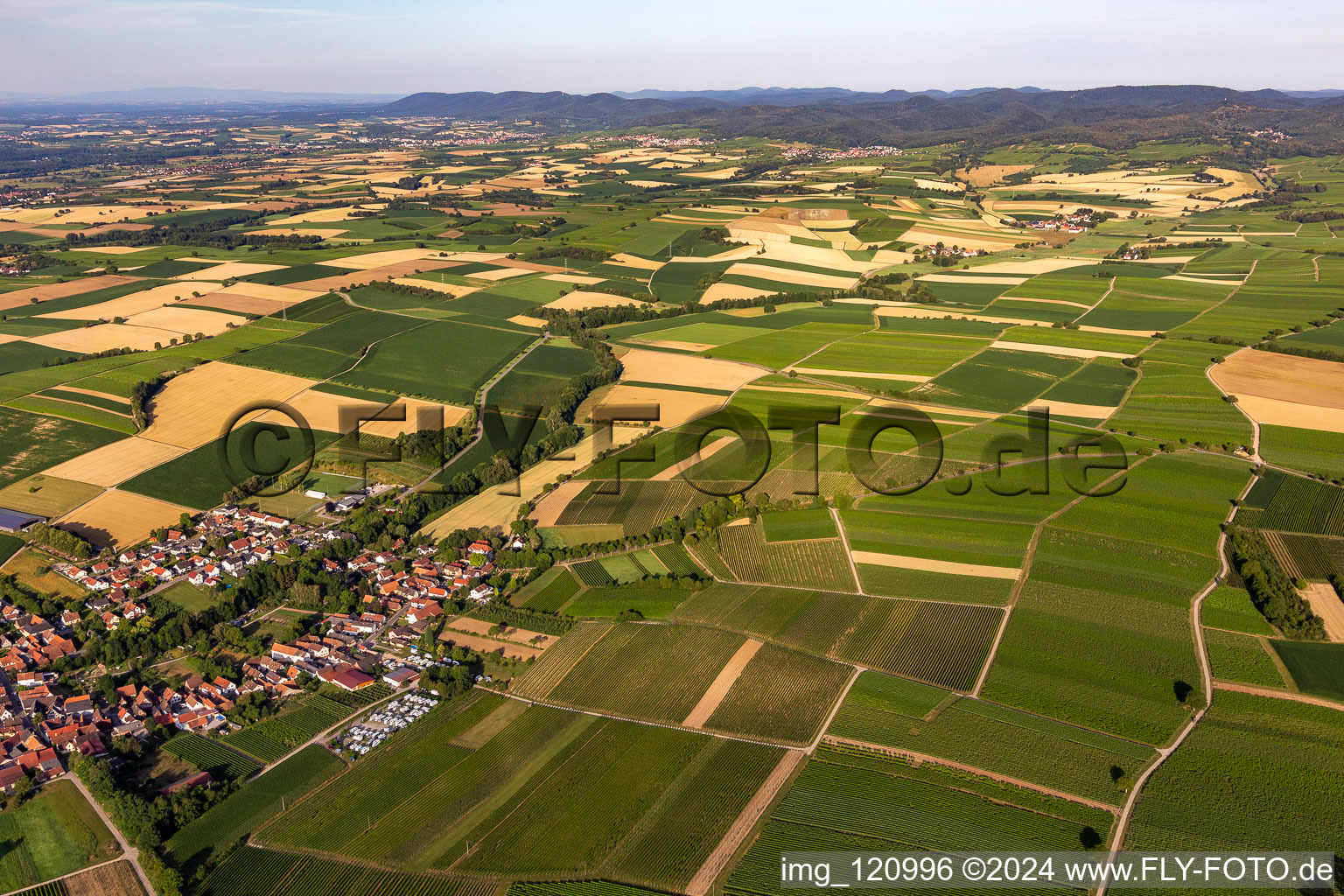 Dierbach in the state Rhineland-Palatinate, Germany seen from above