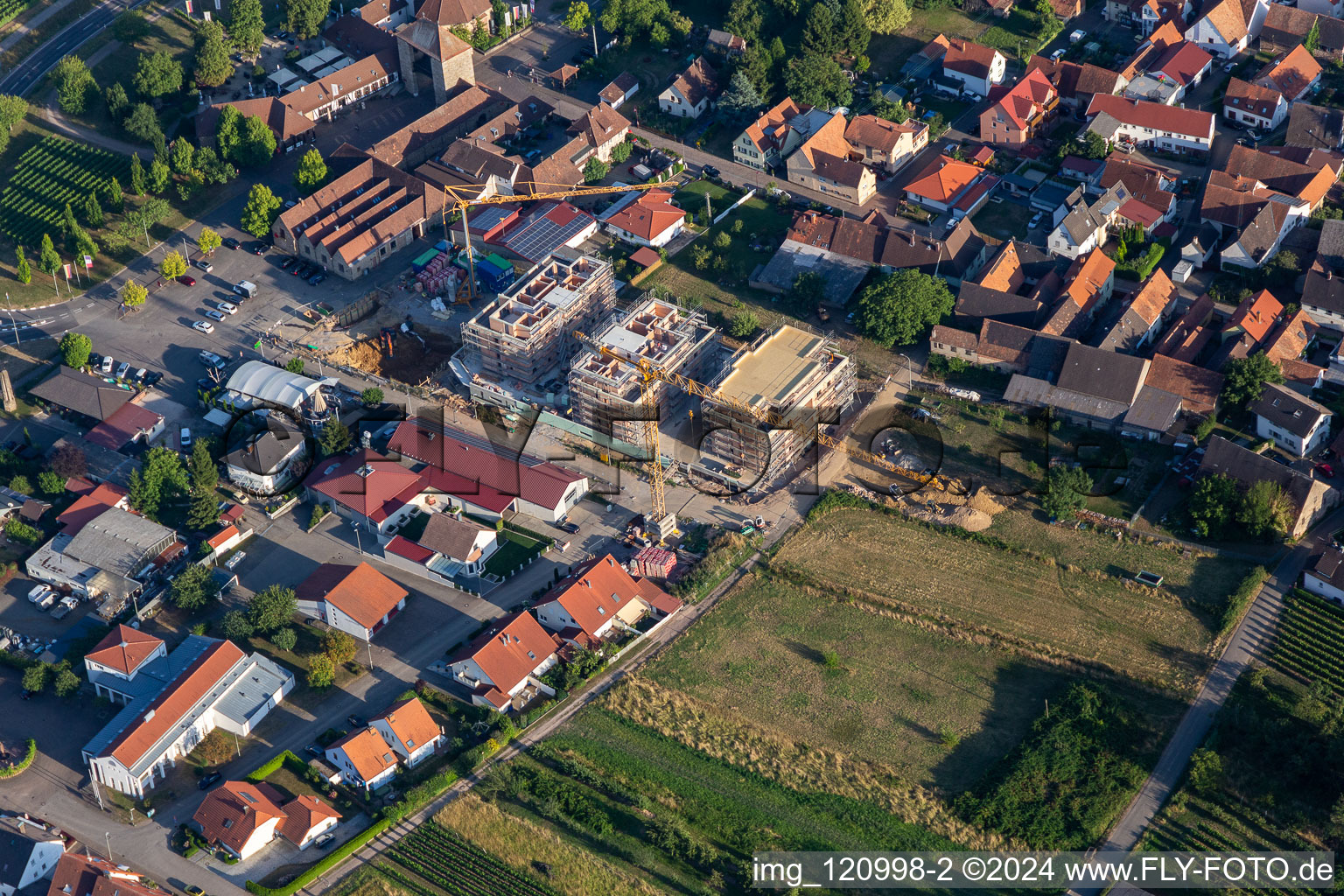 District Schweigen in Schweigen-Rechtenbach in the state Rhineland-Palatinate, Germany out of the air