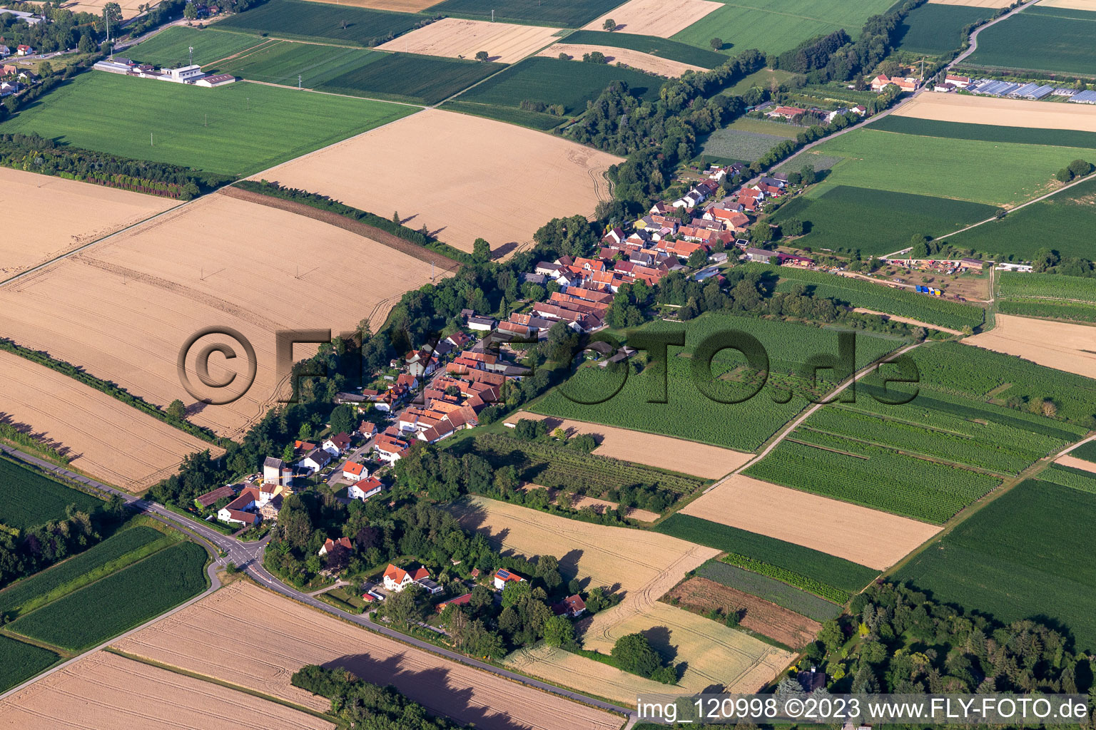 Aerial photograpy of Vollmersweiler in the state Rhineland-Palatinate, Germany