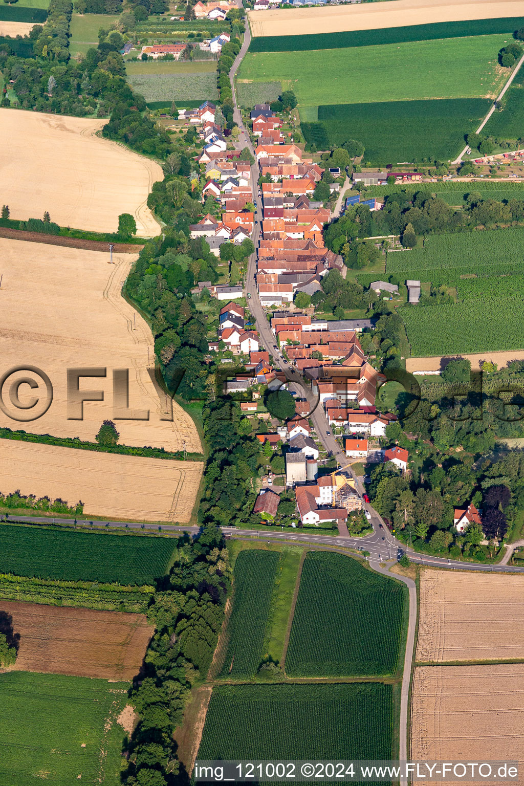 Vollmersweiler in the state Rhineland-Palatinate, Germany from above