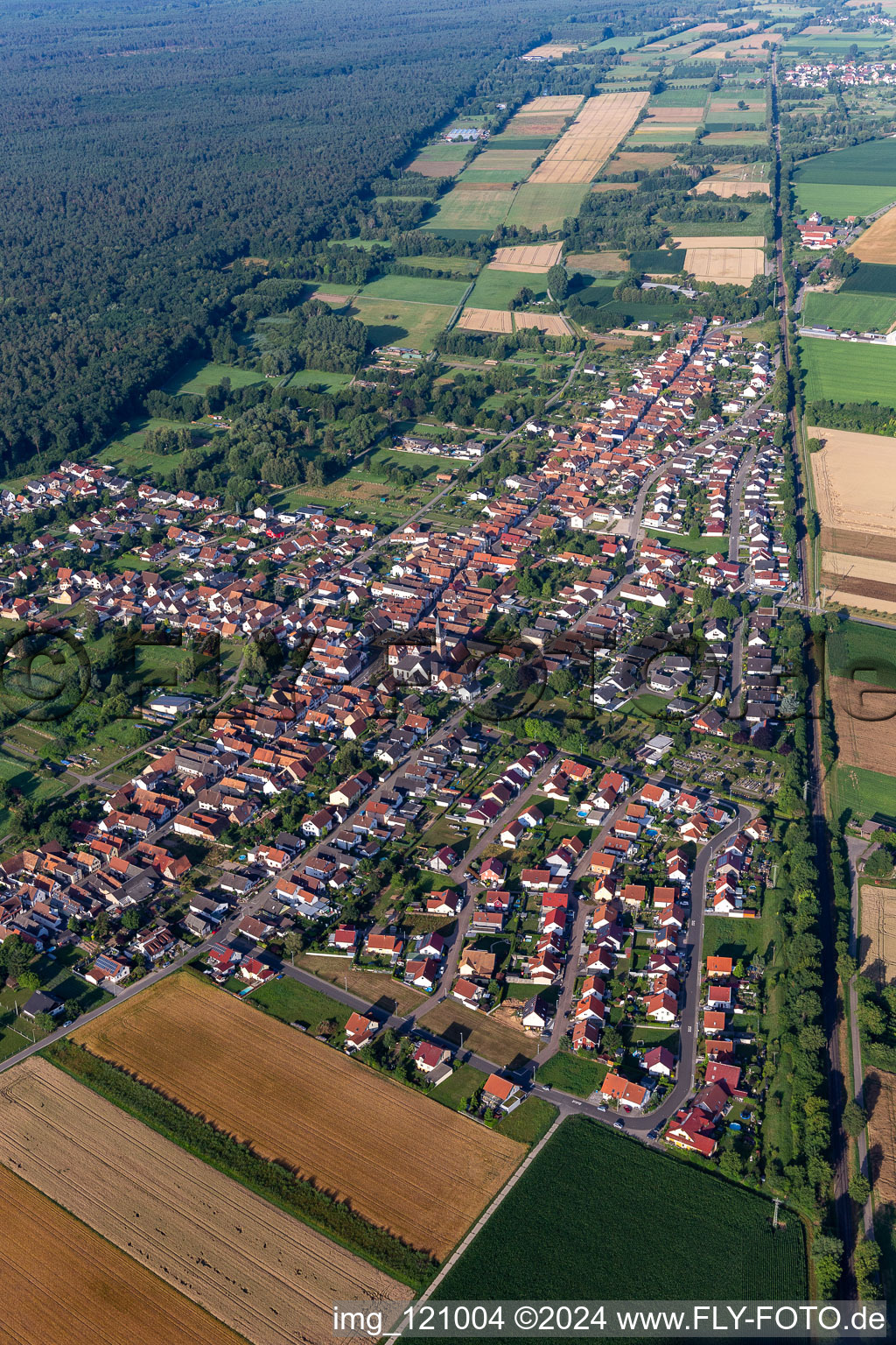 District Schaidt in Wörth am Rhein in the state Rhineland-Palatinate, Germany out of the air