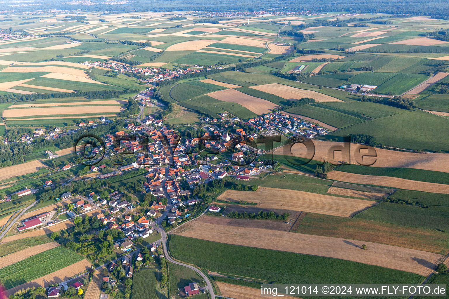 Bird's eye view of Trimbach in the state Bas-Rhin, France