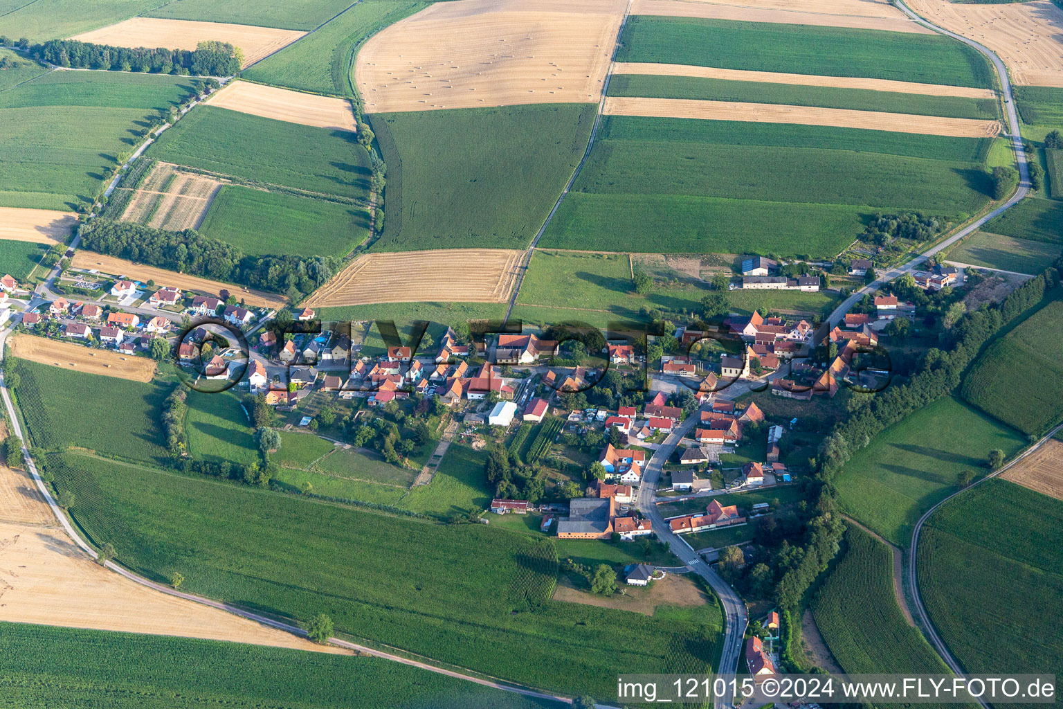 Crœttwiller in the state Bas-Rhin, France from above