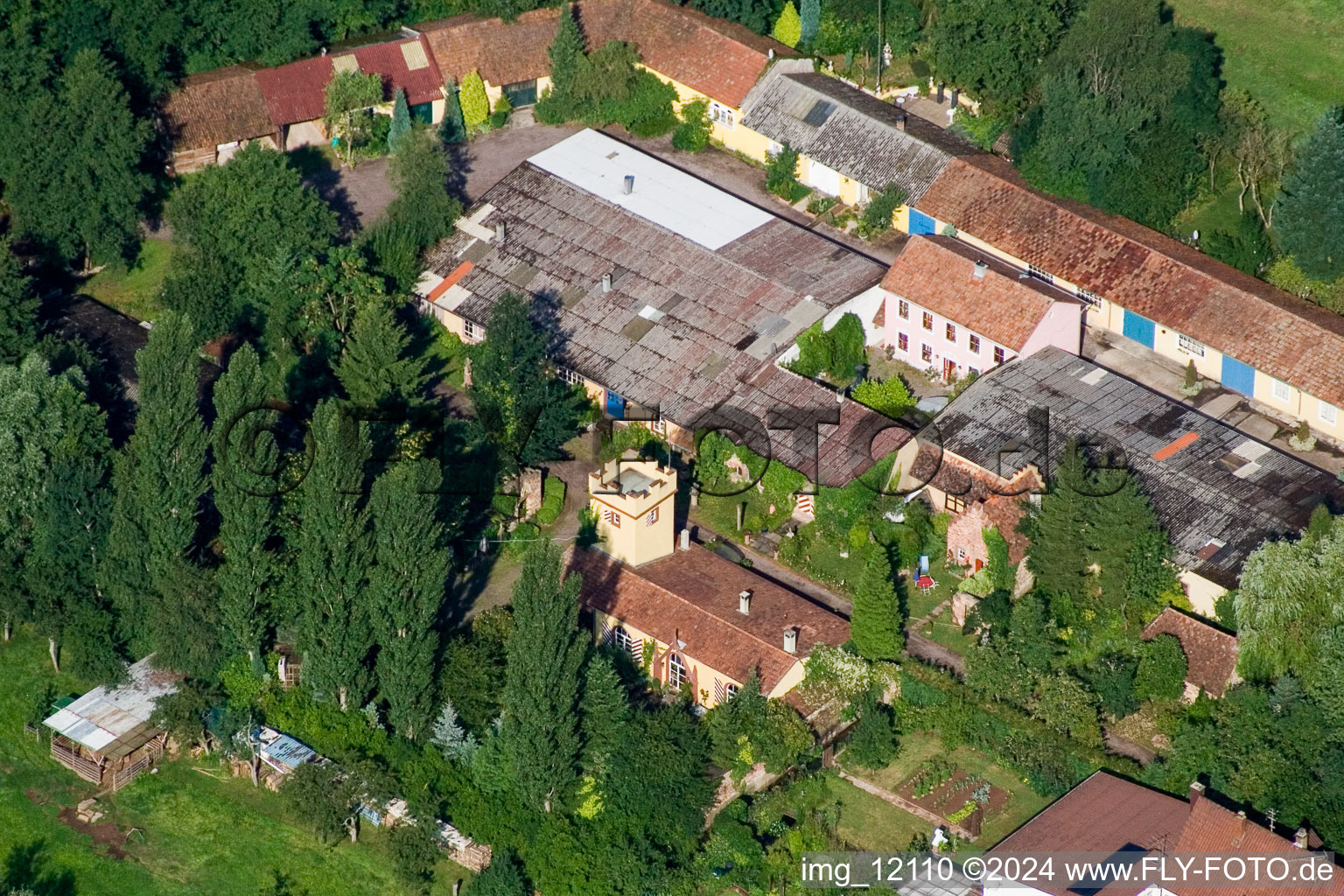 Eußerthal in the state Rhineland-Palatinate, Germany from the drone perspective