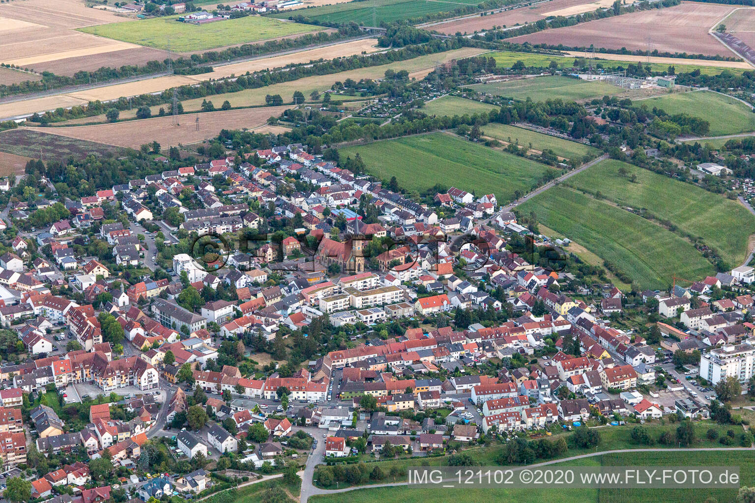 Guardian Angel Church in Brühl in the state Baden-Wuerttemberg, Germany