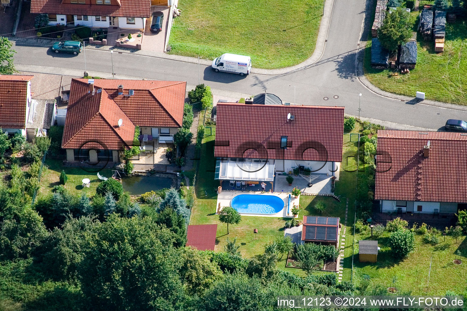 Eußerthal in the state Rhineland-Palatinate, Germany out of the air