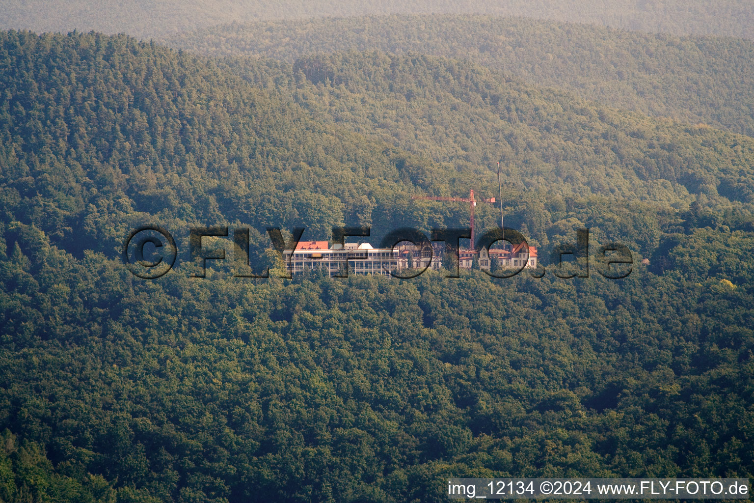 Eußerthal in the state Rhineland-Palatinate, Germany viewn from the air