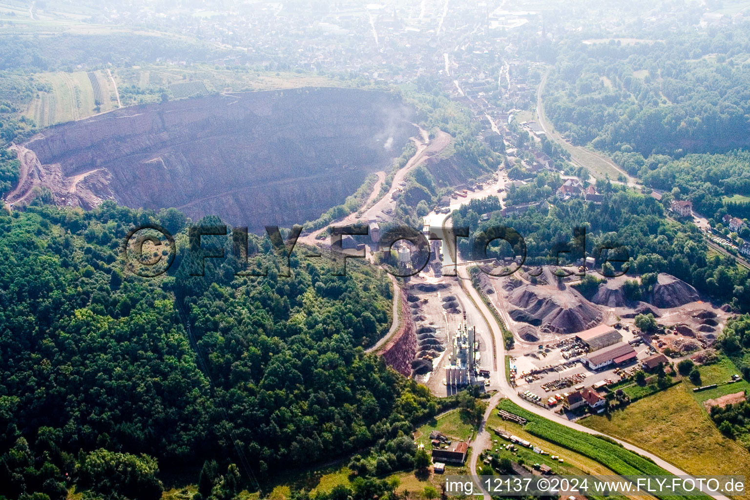 Albersweiler in the state Rhineland-Palatinate, Germany seen from a drone