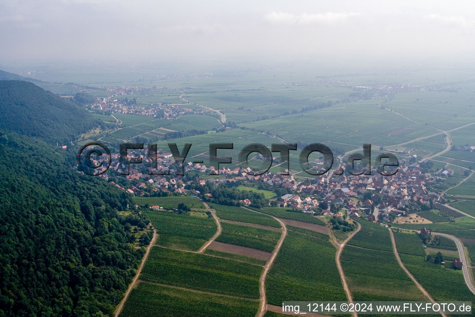 Oblique view of Albersweiler in the state Rhineland-Palatinate, Germany