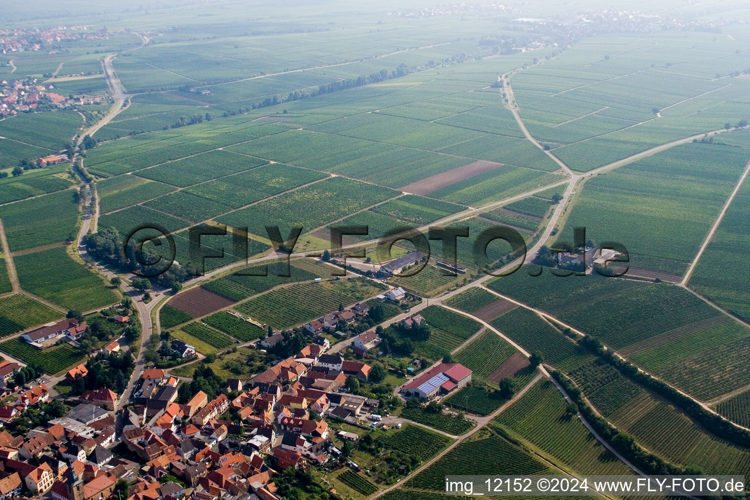 Frankweiler in the state Rhineland-Palatinate, Germany seen from above