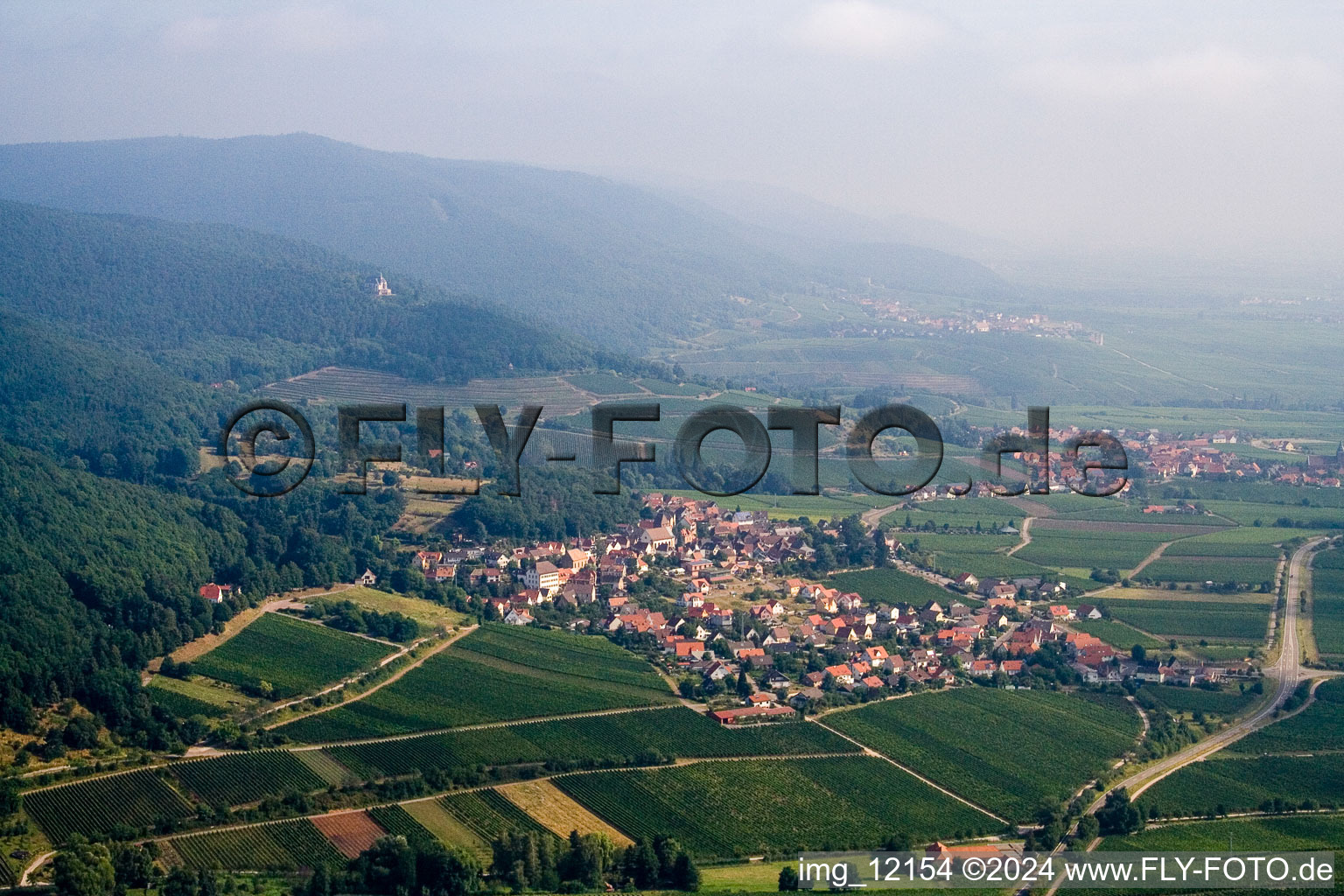 Gleisweiler in the state Rhineland-Palatinate, Germany from the plane